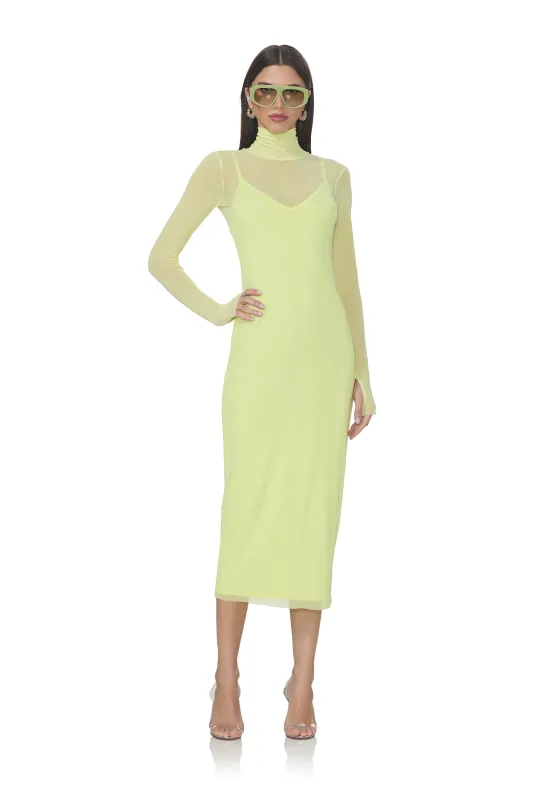 Shailene Dress - Sunny Lime sold by AFRM