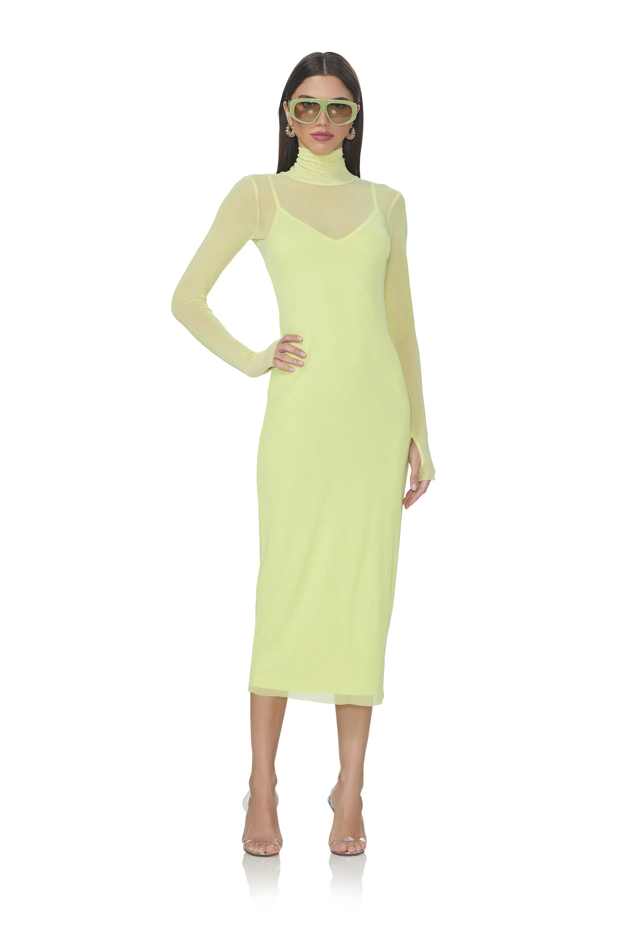 Shailene Dress - Sunny Lime sold by AFRM