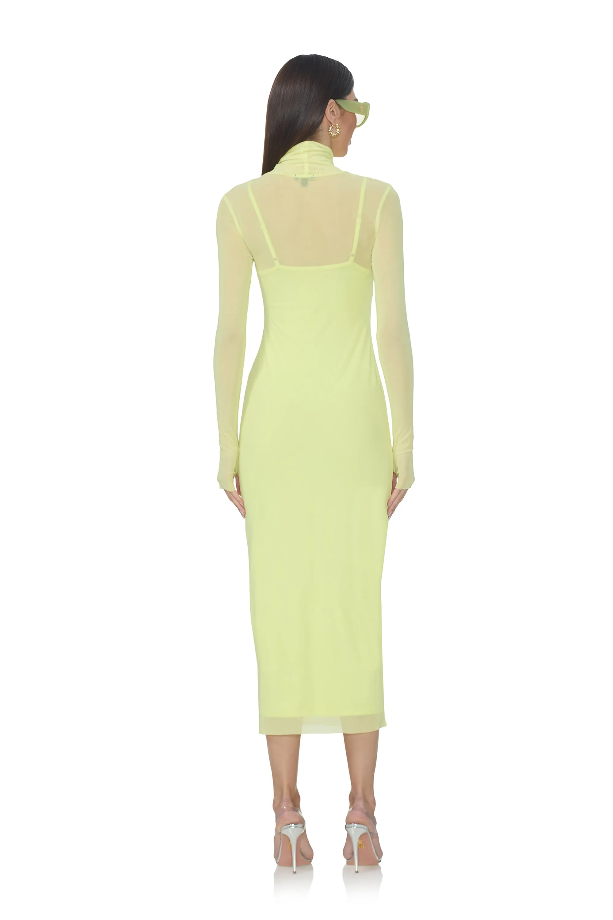 Shailene Dress - Sunny Lime sold by AFRM product image thumbnail 4