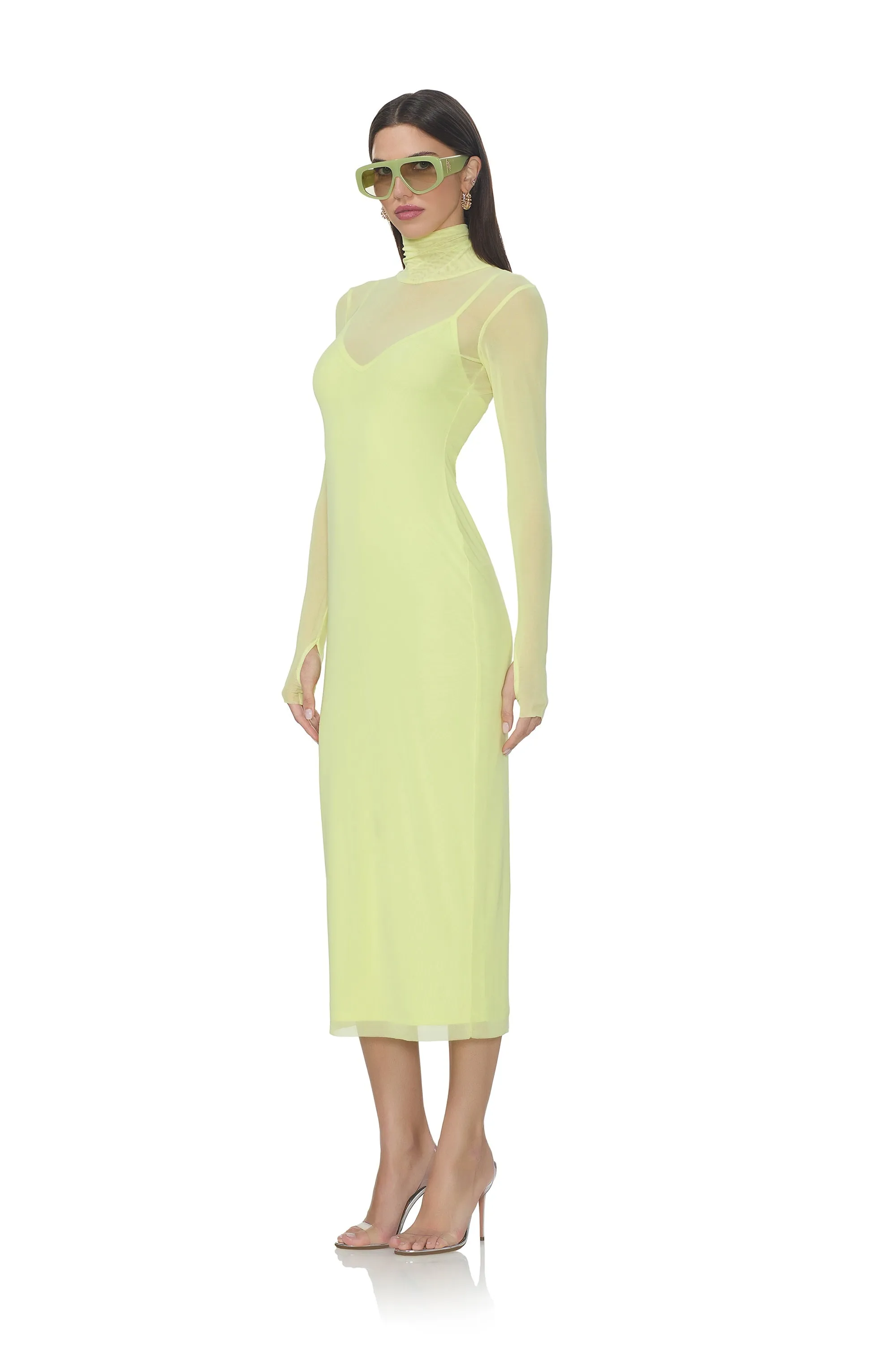 Shailene Dress - Sunny Lime sold by AFRM product image thumbnail 3