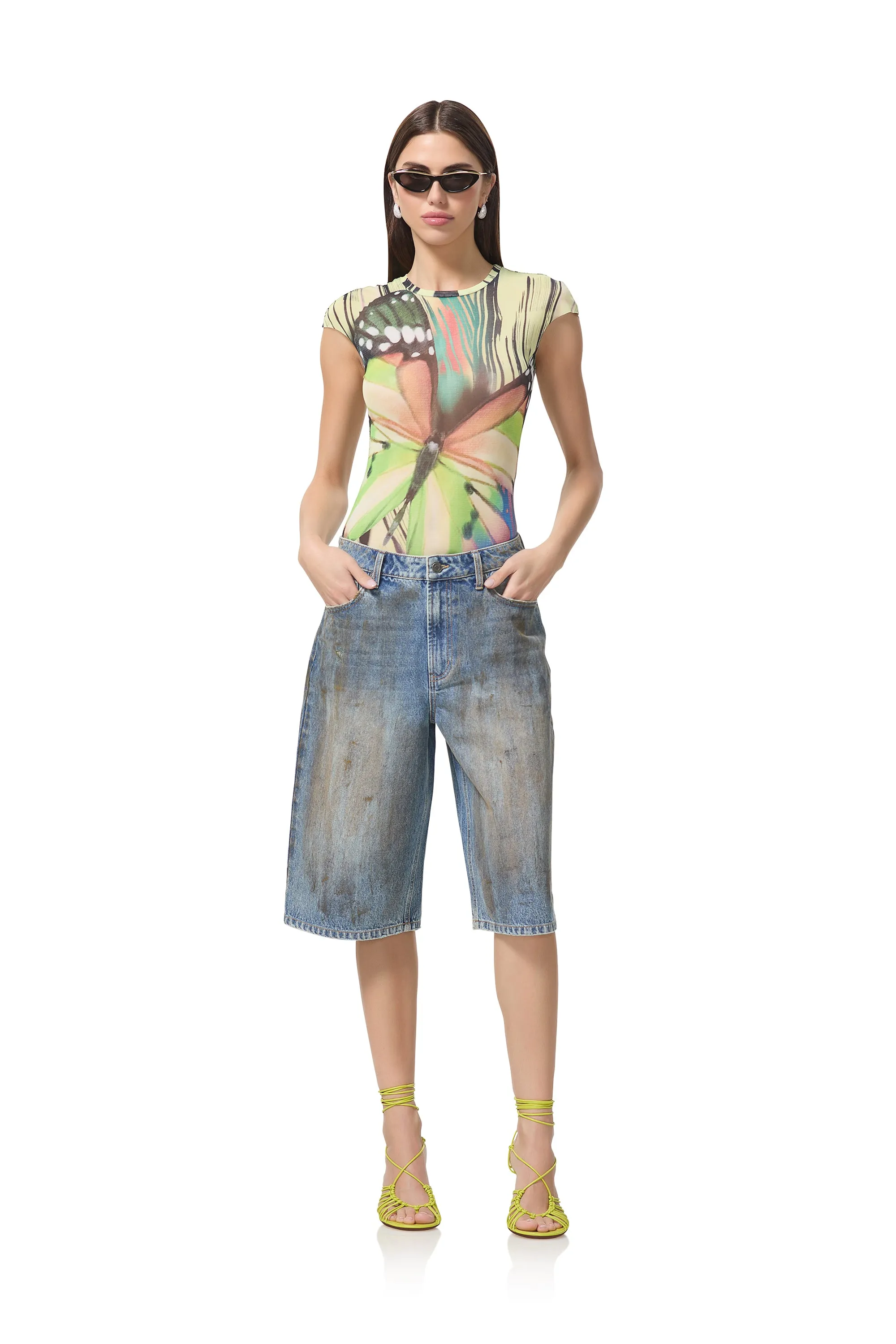 Nina Top - Butterfly Tee sold by AFRM