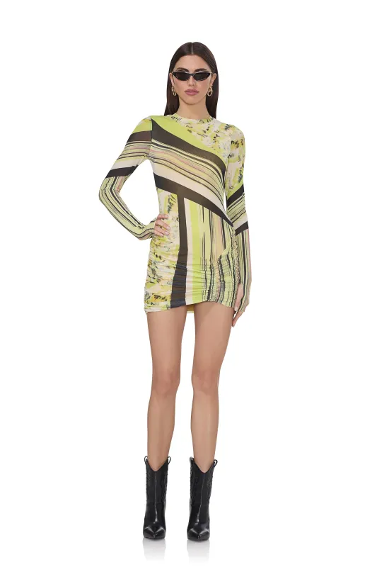 Mirza Dress - Wing Stripe sold by AFRM