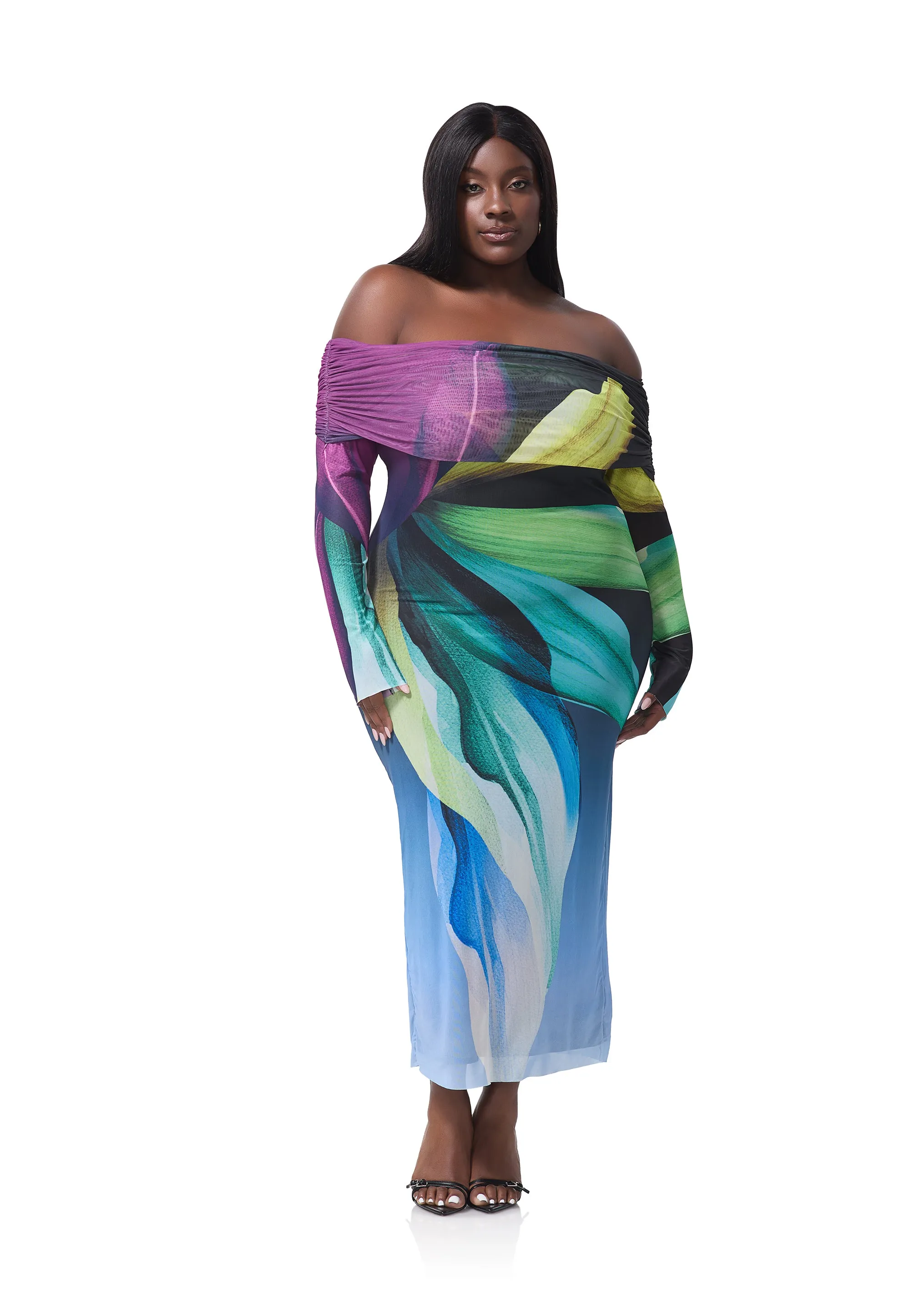 Cornelia Dress - Black Lotus sold by AFRM product image thumbnail 2