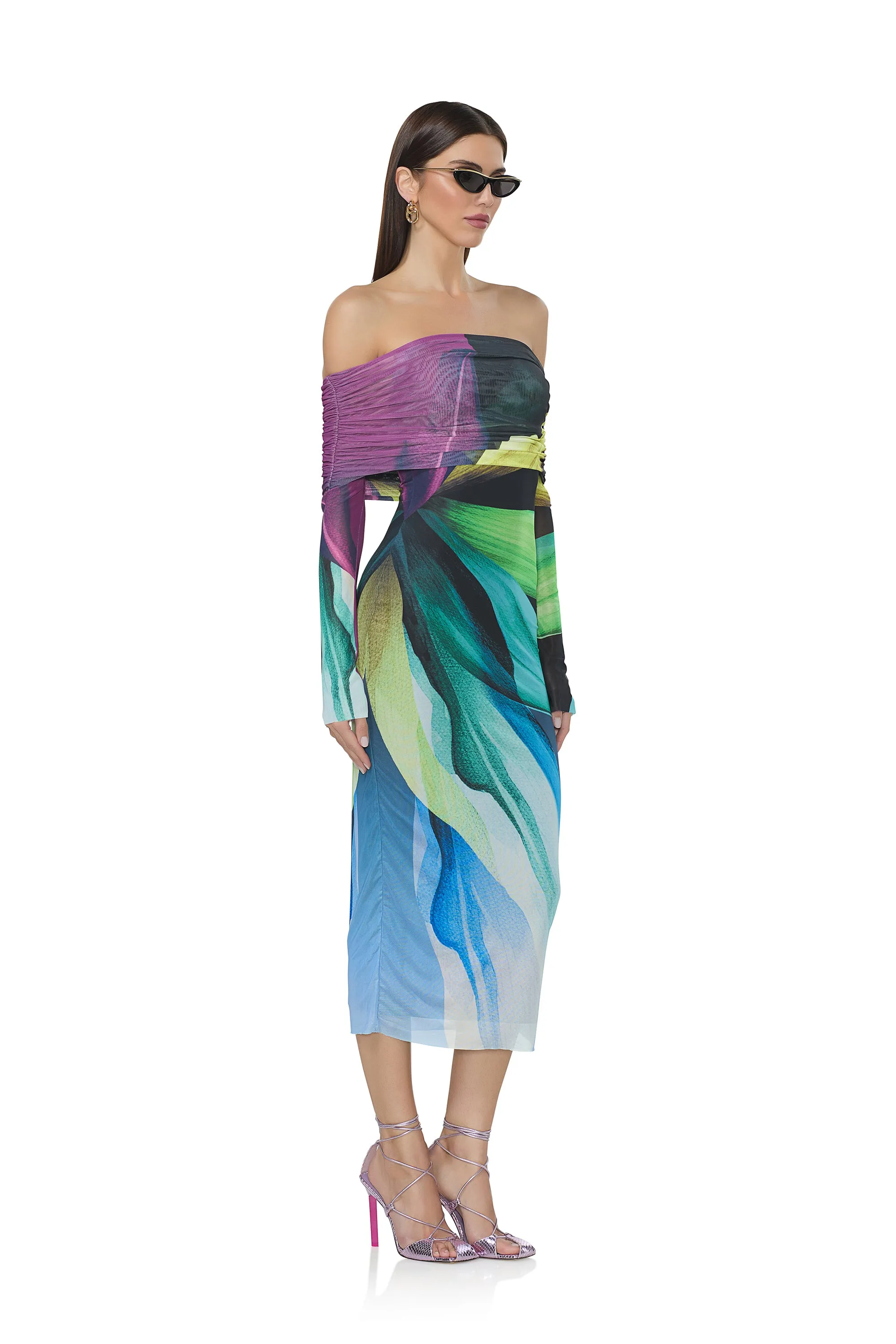 Cornelia Dress - Black Lotus sold by AFRM product image thumbnail 3