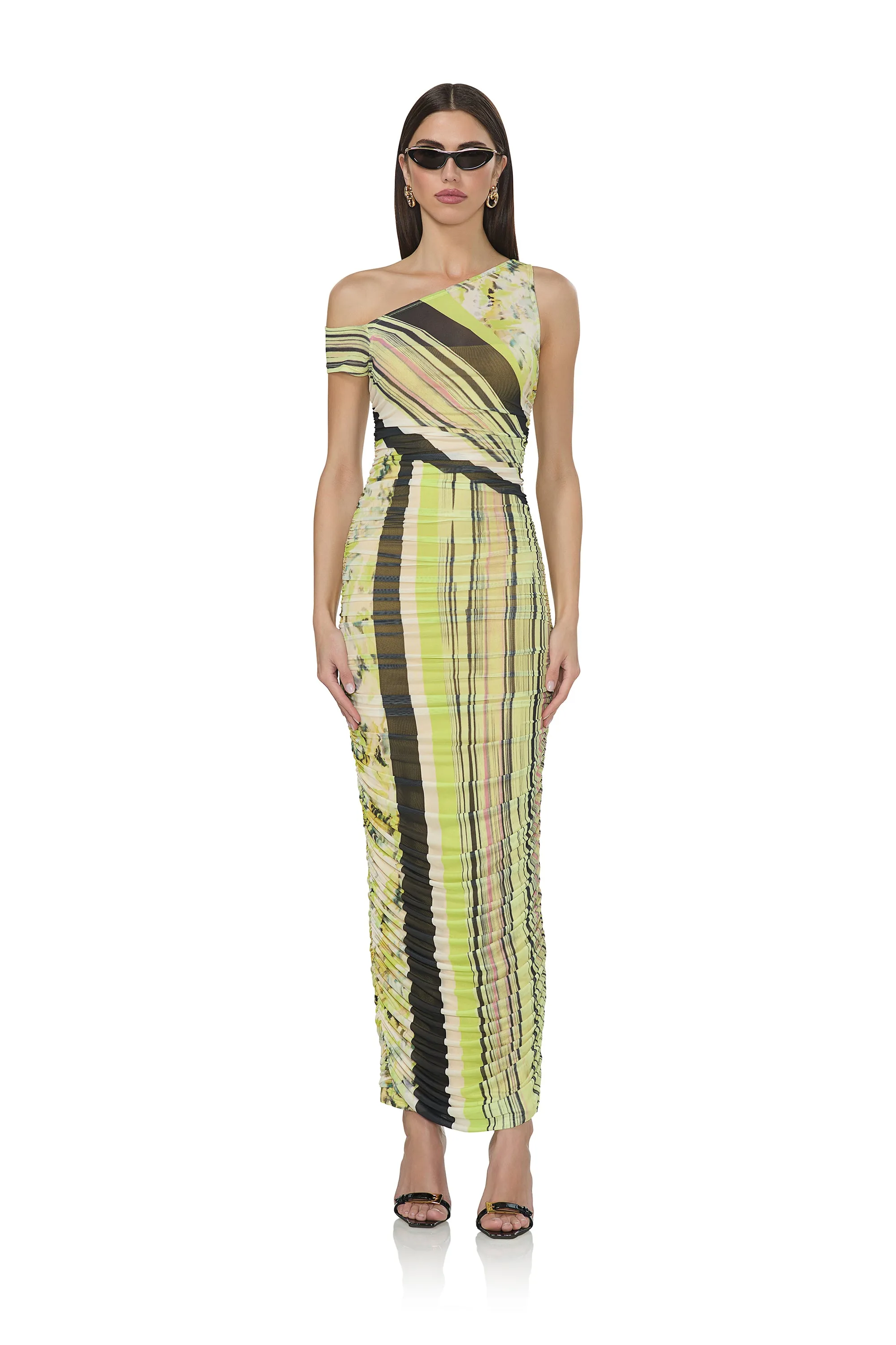 Biona Dress - Wing Stripe sold by AFRM