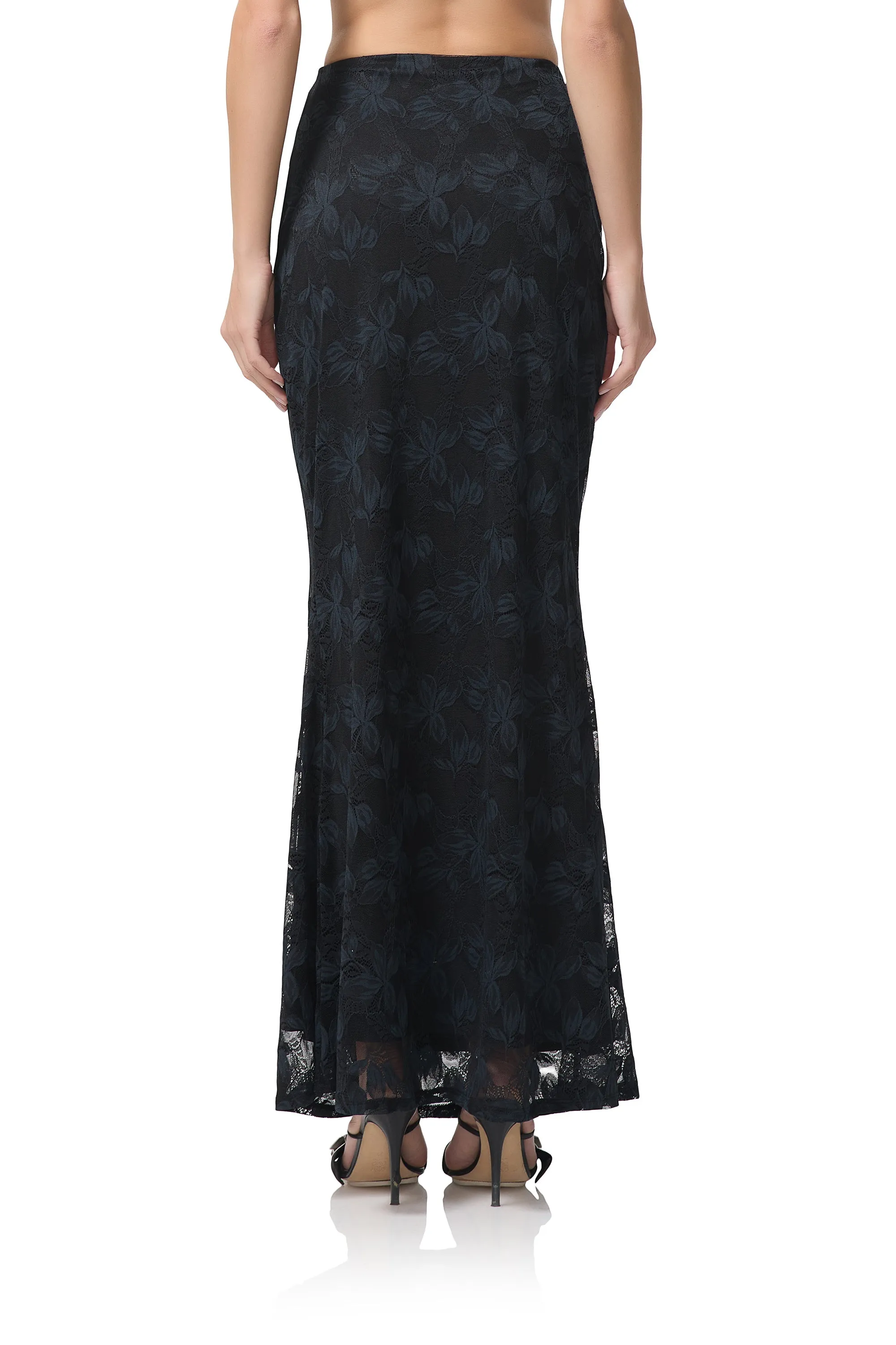 Tegan Lace Maxi Skirt - Noir sold by AFRM product image thumbnail 4