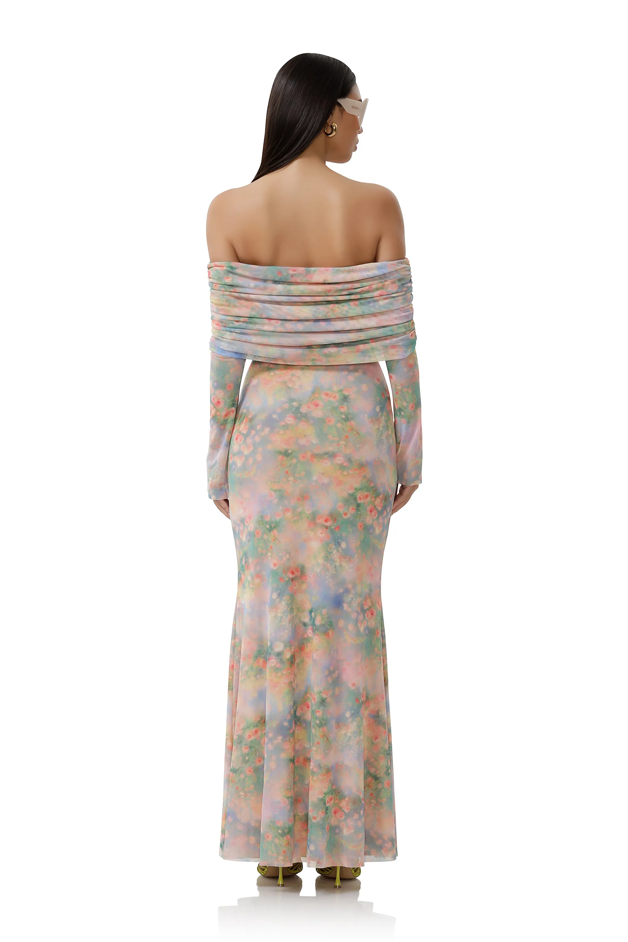 Thelma Dress - Fog Field sold by AFRM product image thumbnail 4