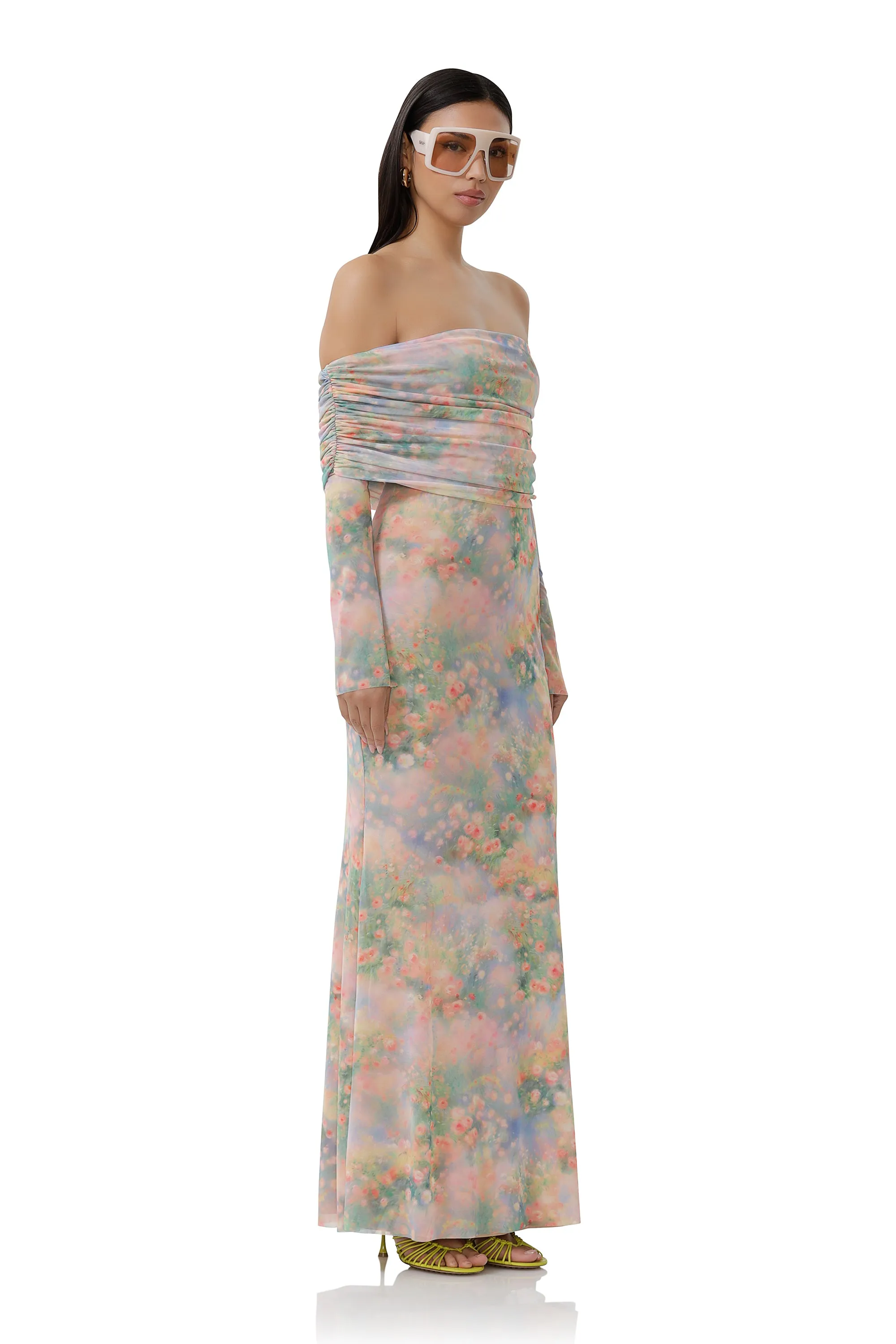 Thelma Dress - Fog Field sold by AFRM product image thumbnail 3