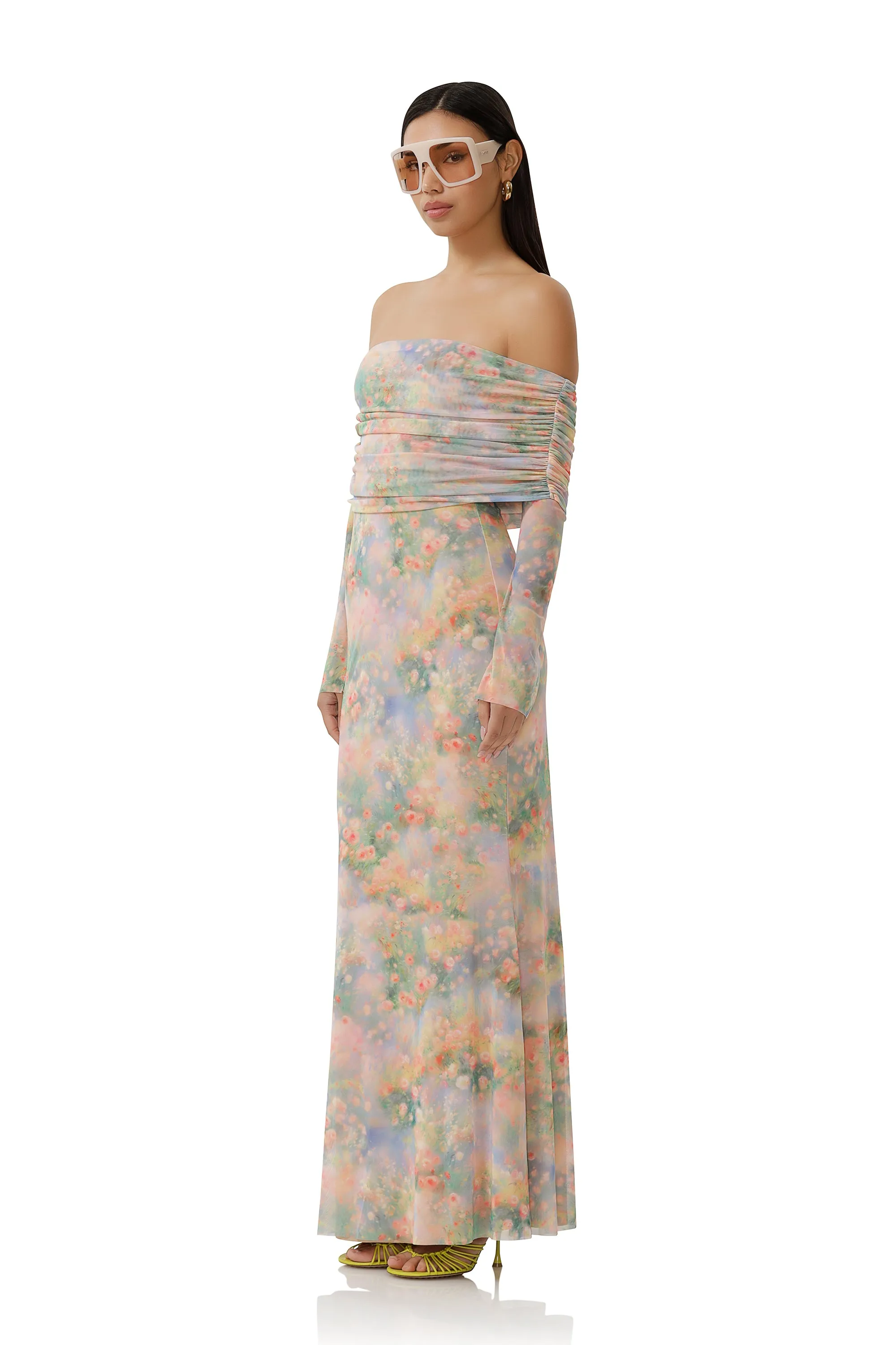 Thelma Dress - Fog Field sold by AFRM product image thumbnail 2