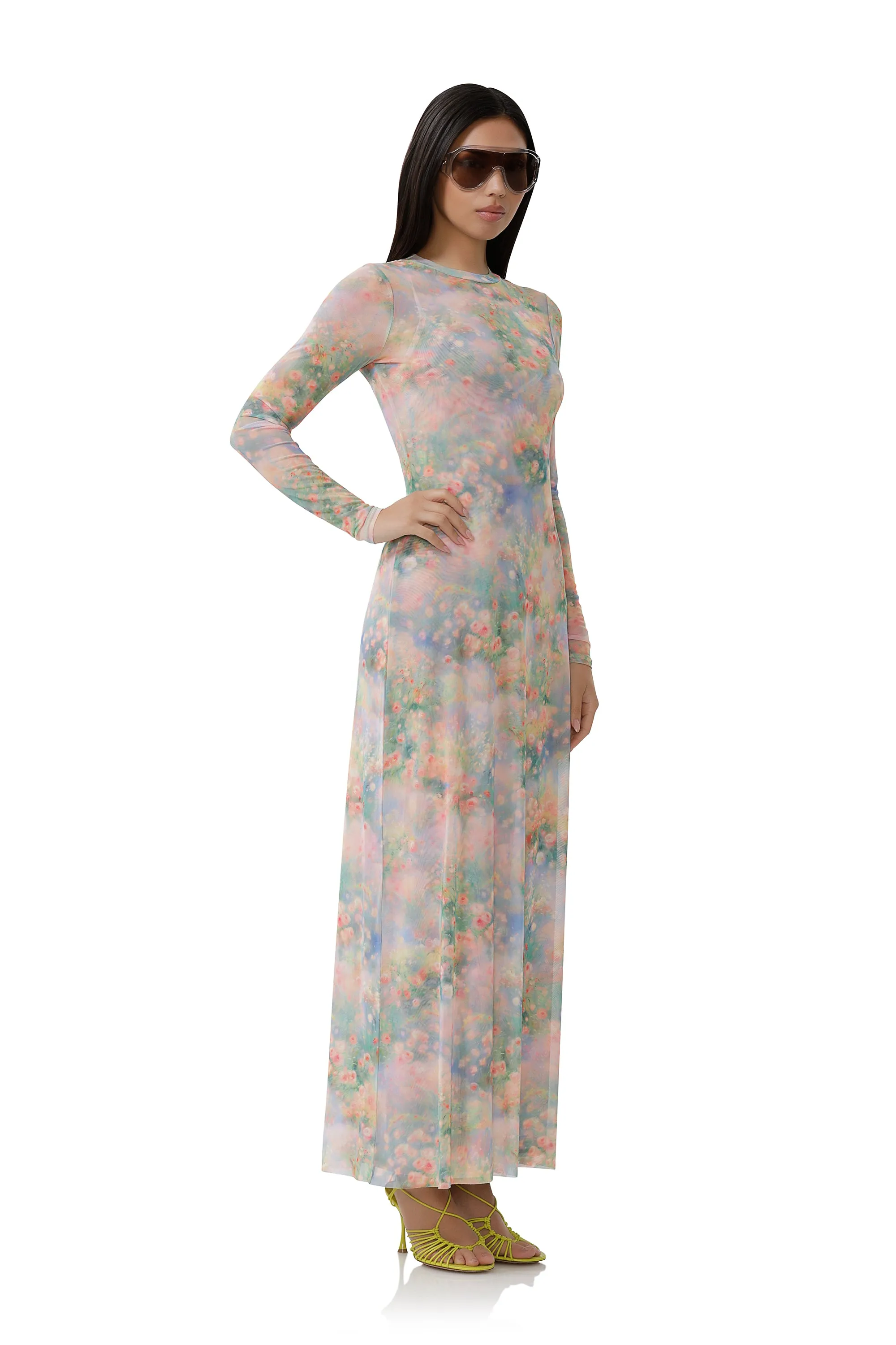 Paola Dress - Fog Field sold by AFRM product image thumbnail 5