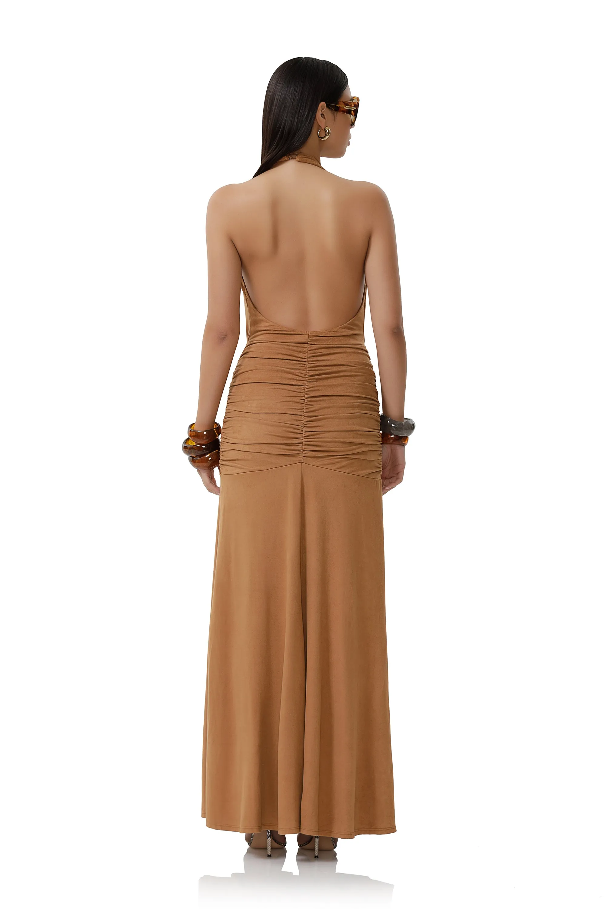 Heidi Suede Dress - Caramel sold by AFRM product image thumbnail 4