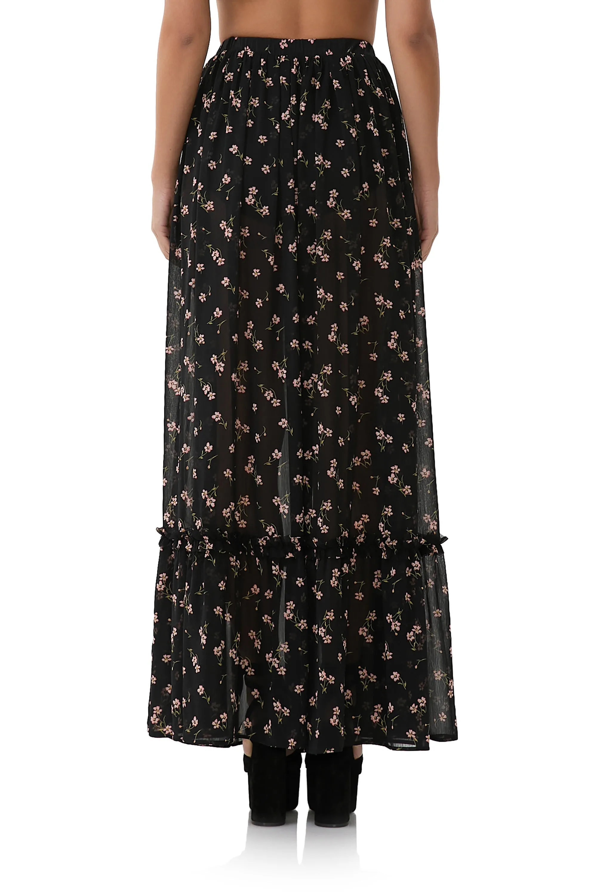Allegra Maxi Skirt - Delicate Ditsy sold by AFRM product image thumbnail 5