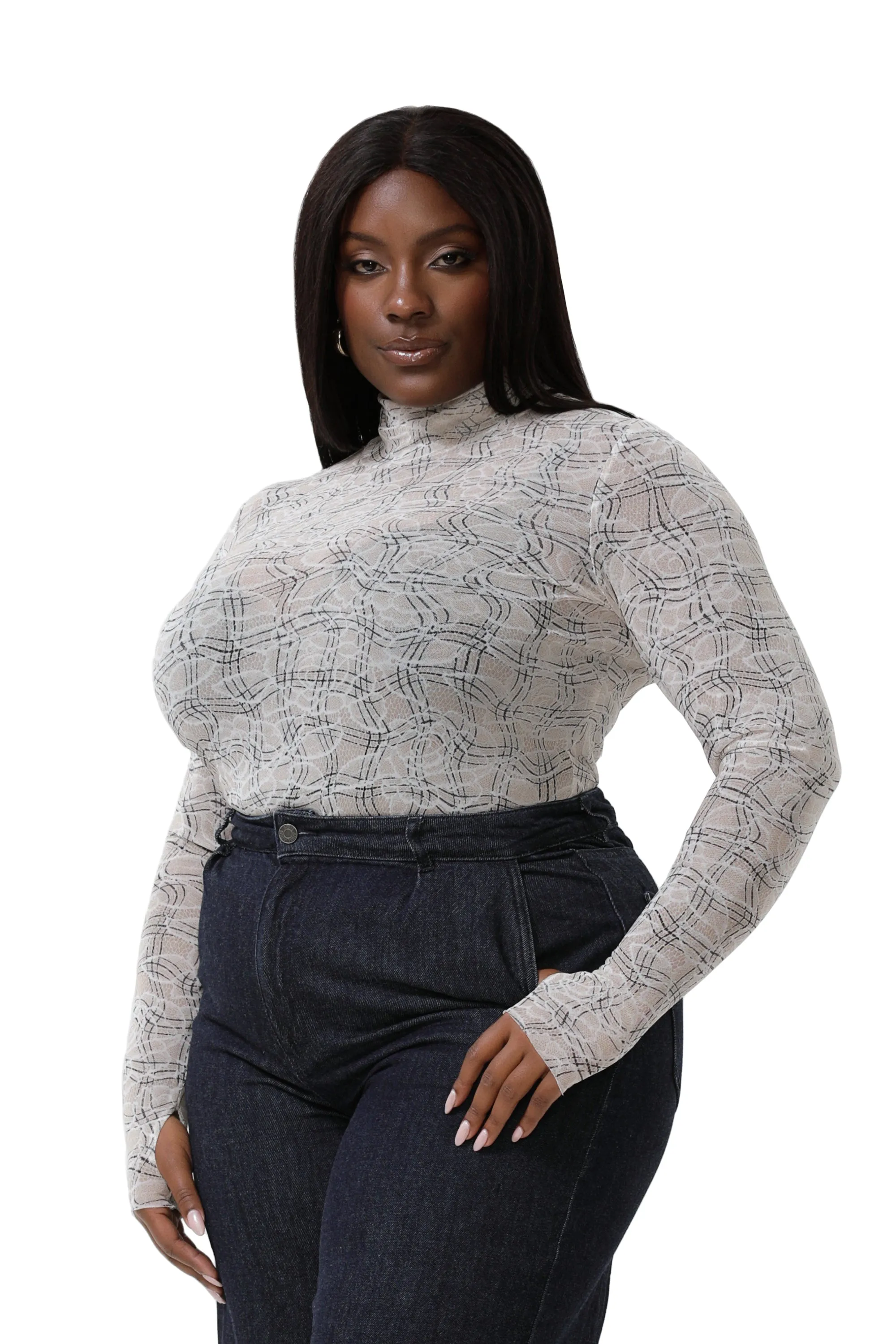 Zadie Top - Lace Plaid sold by AFRM product image thumbnail 4