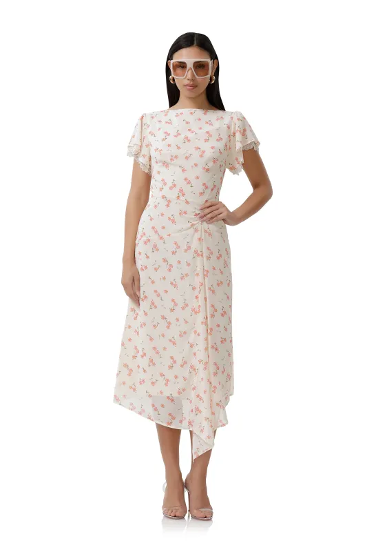 Vittoria Dress - Birch Ditsy made by AFRM