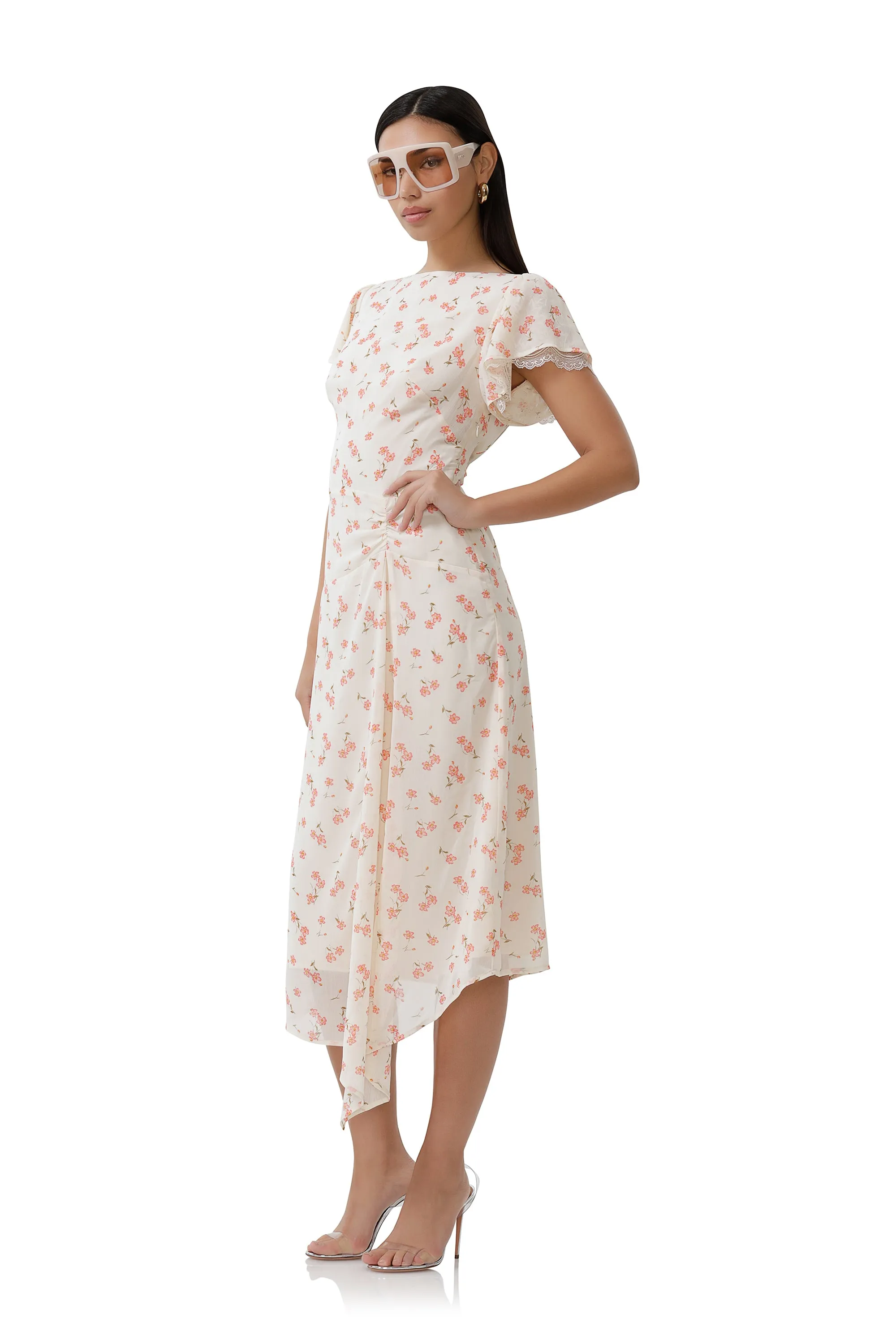 Vittoria Dress - Birch Ditsy sold by AFRM product image thumbnail 2