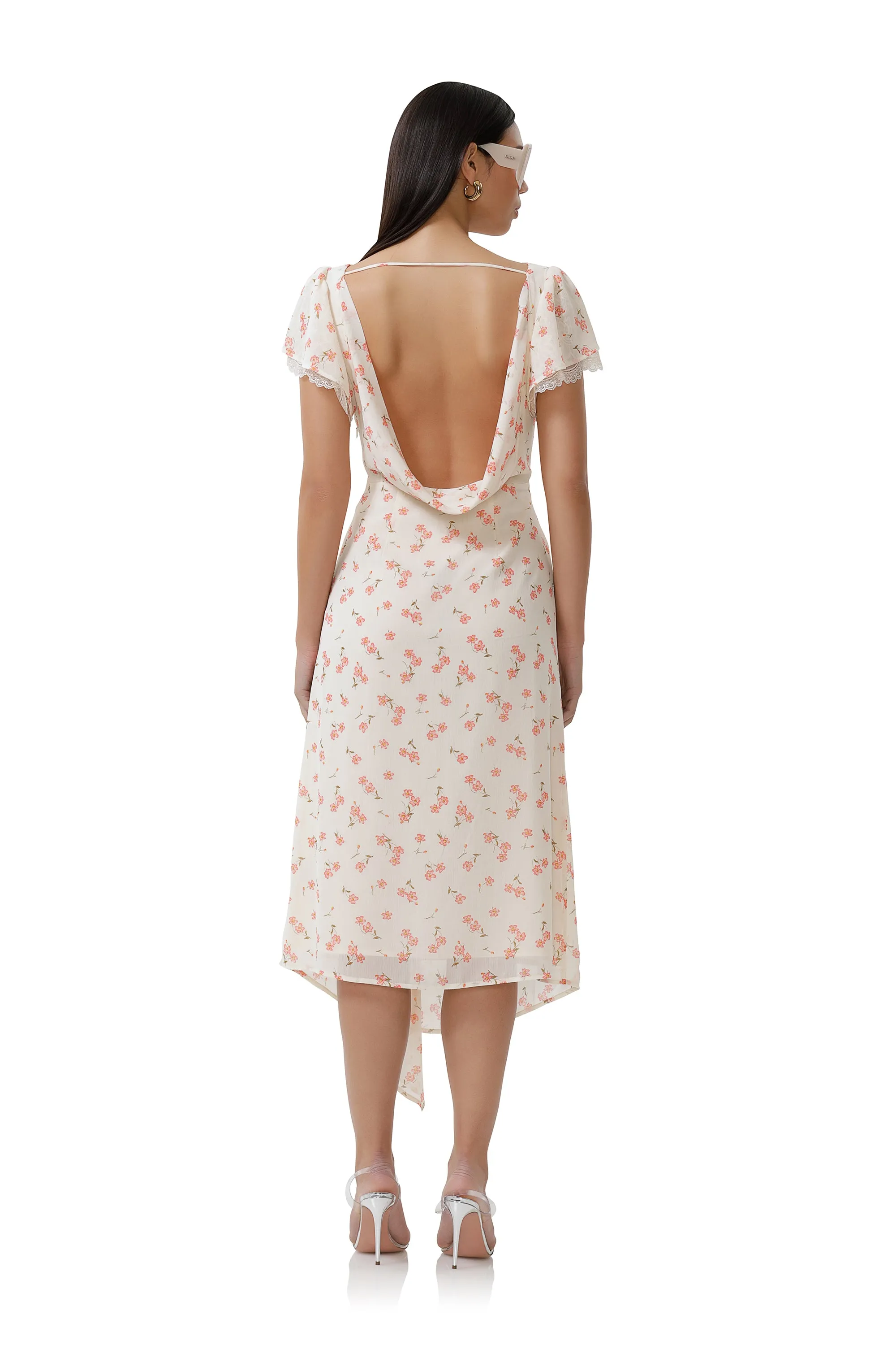 Vittoria Dress - Birch Ditsy sold by AFRM product image thumbnail 4