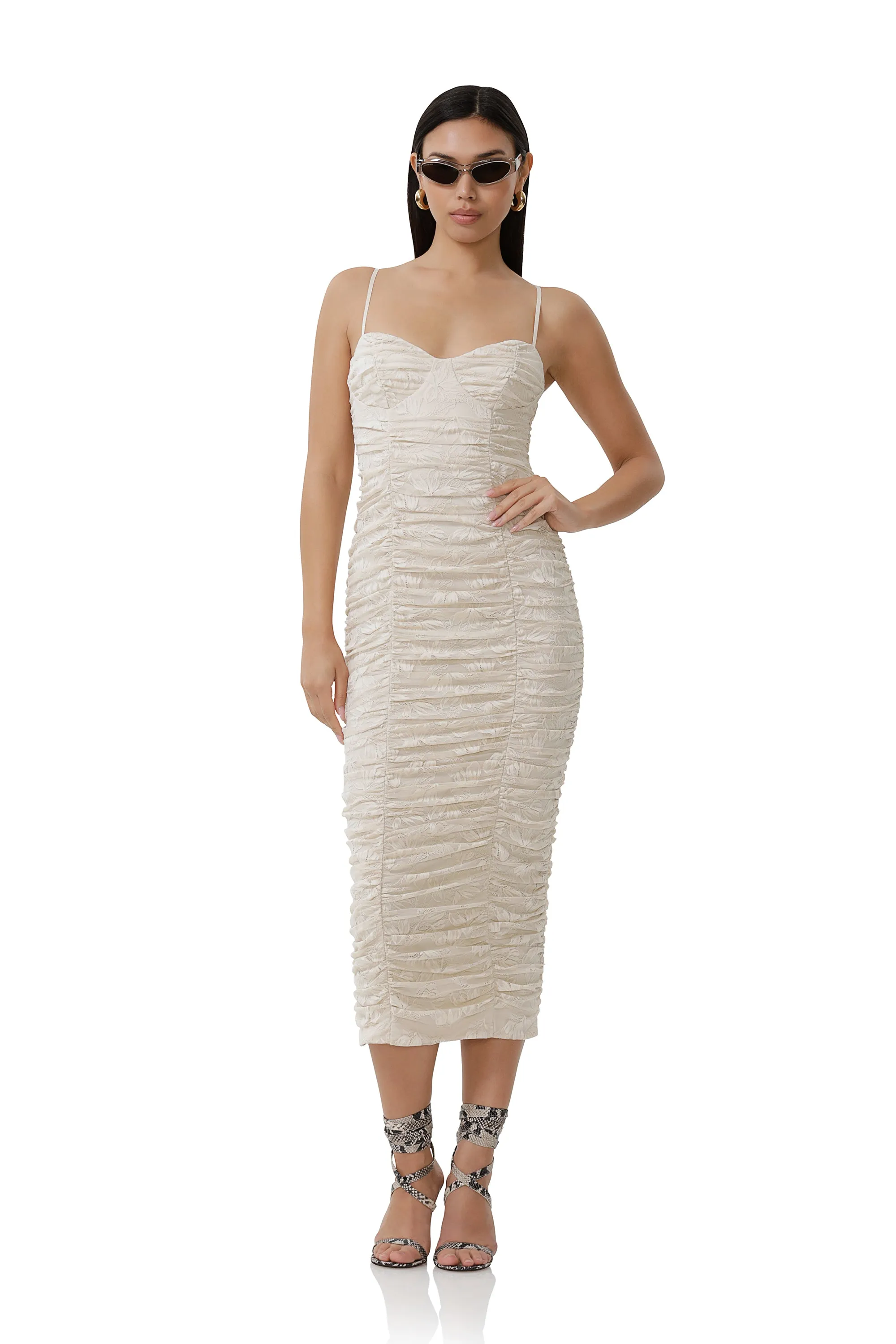 Tosca Lace Dress - Birch sold by AFRM