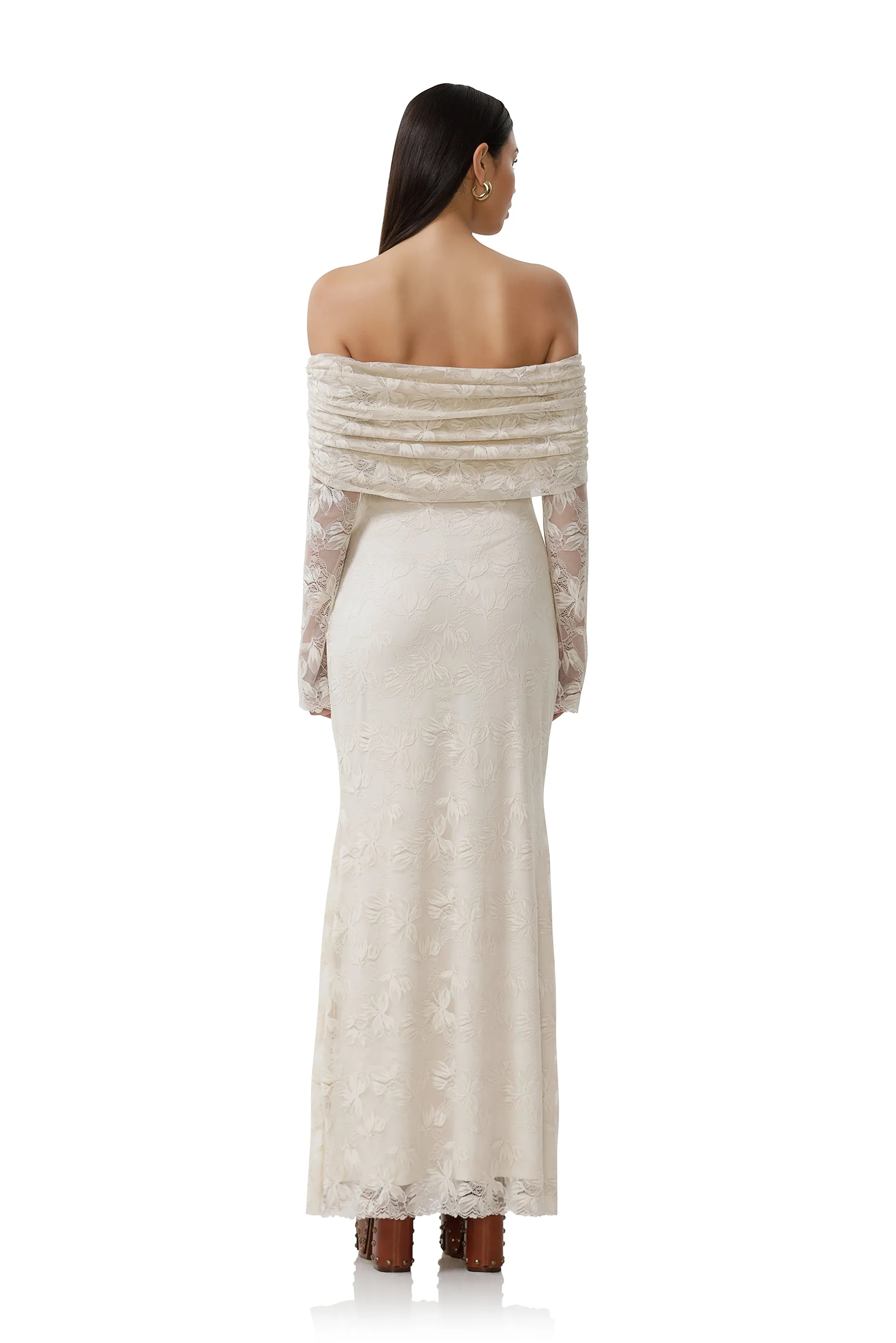 Thelma Lace Dress - Birch sold by AFRM product image thumbnail 4