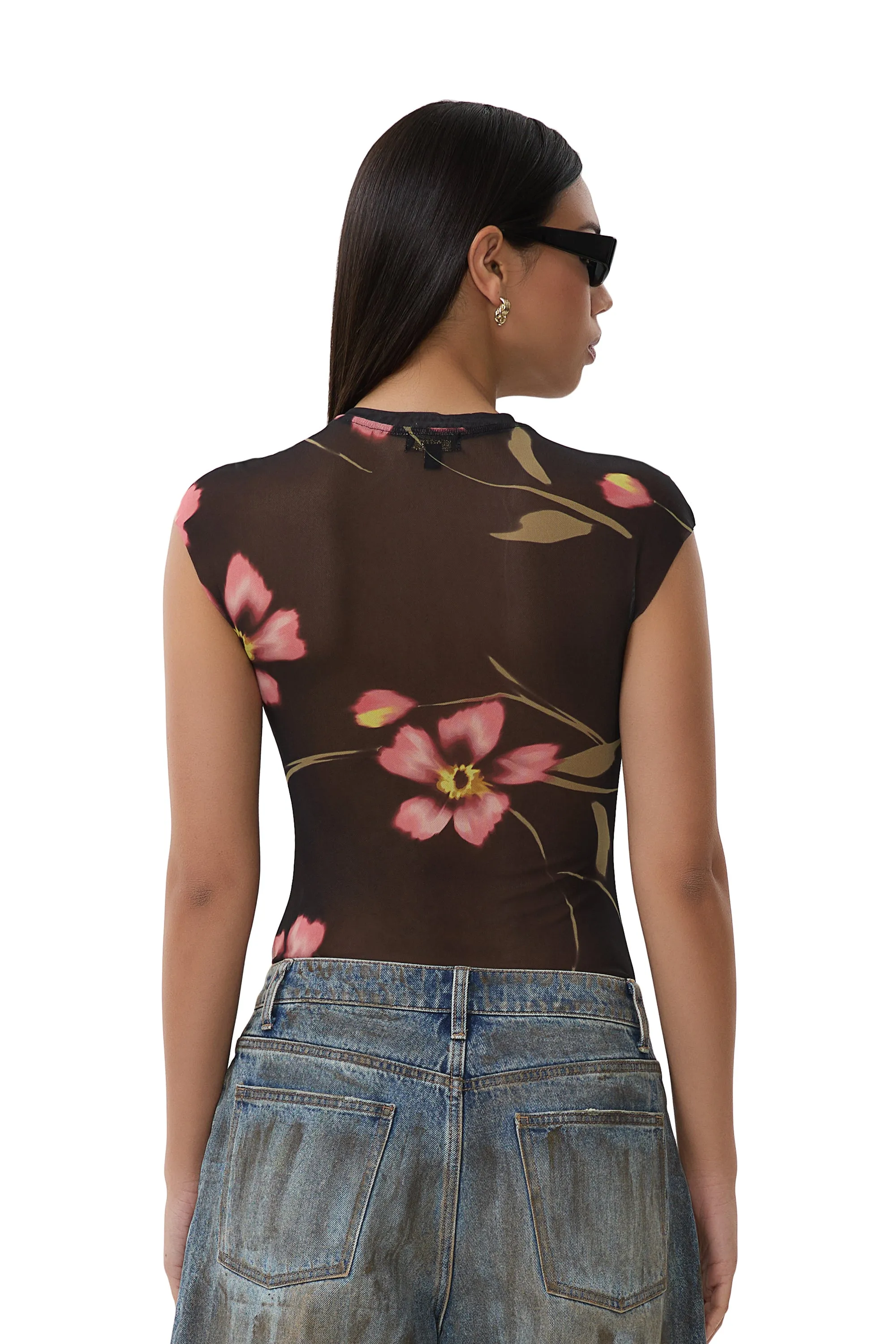Nina Top - Black Floral sold by AFRM product image thumbnail 4
