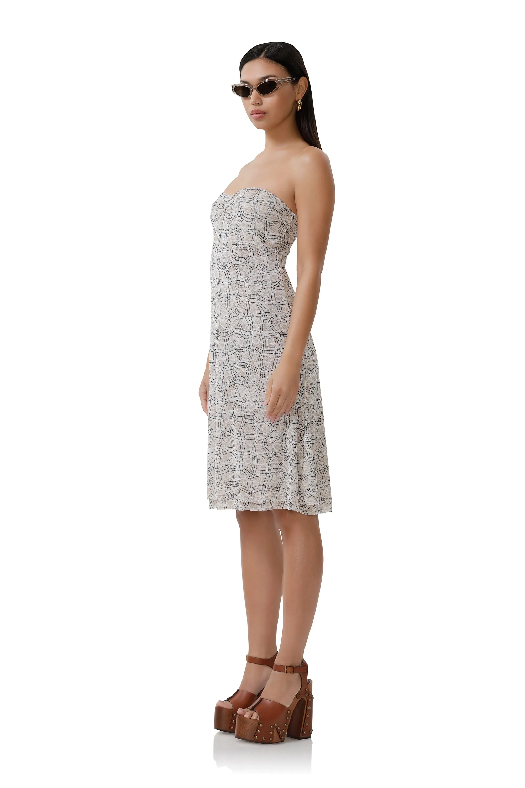 Lucile Dress - Lace Plaid sold by AFRM product image thumbnail 2