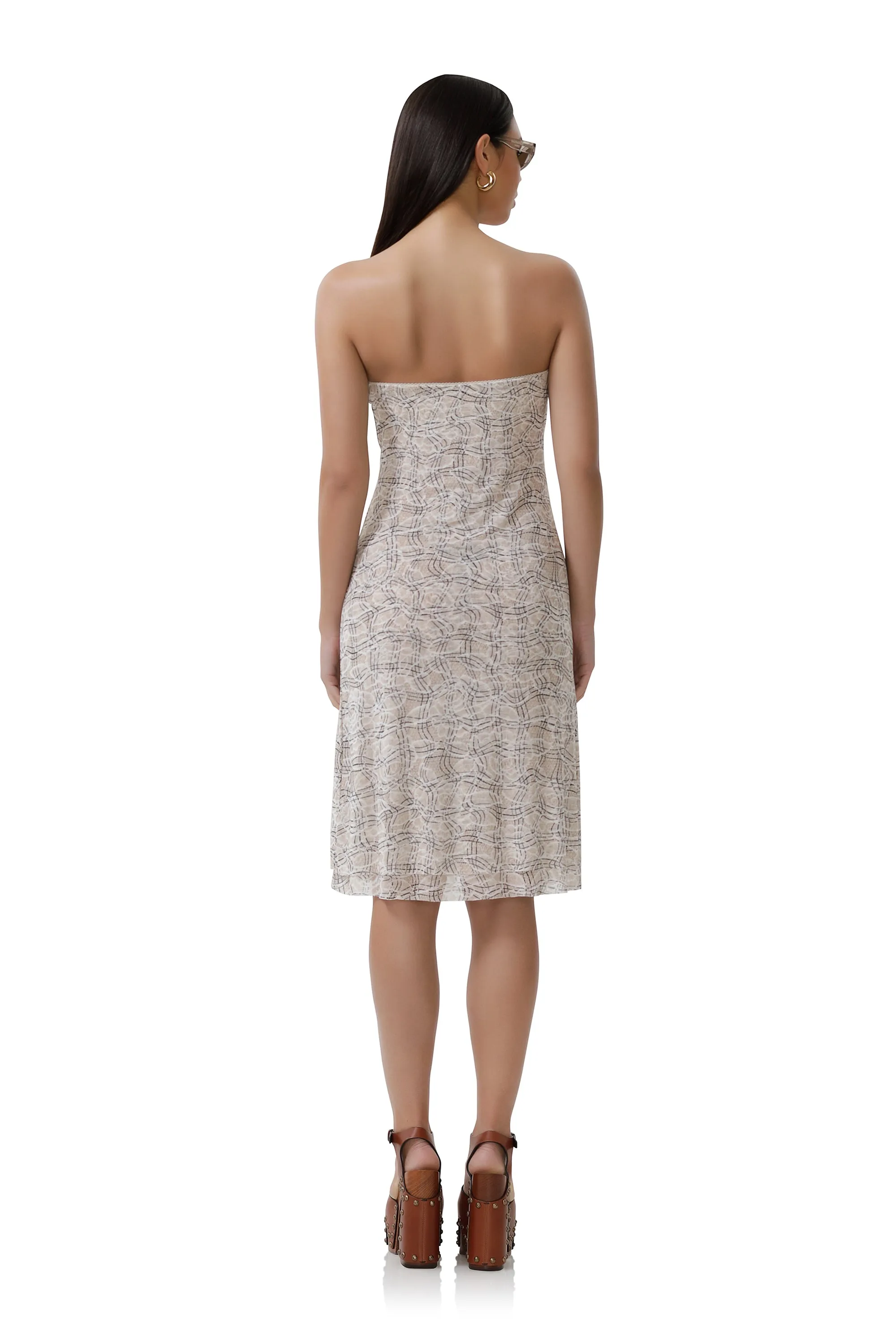 Lucile Dress - Lace Plaid sold by AFRM product image thumbnail 4