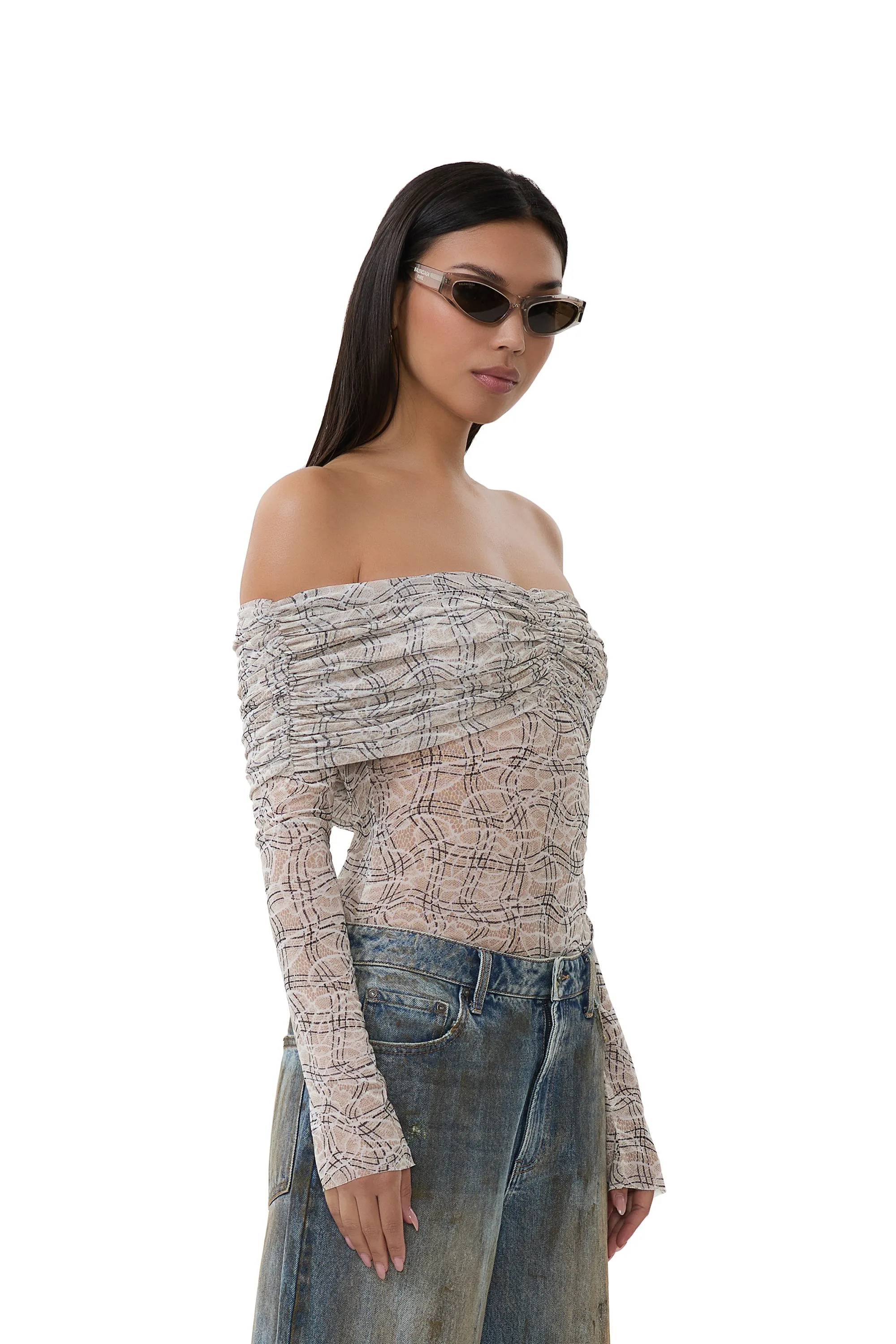 Lilith Top - Lace Plaid sold by AFRM product image thumbnail 5