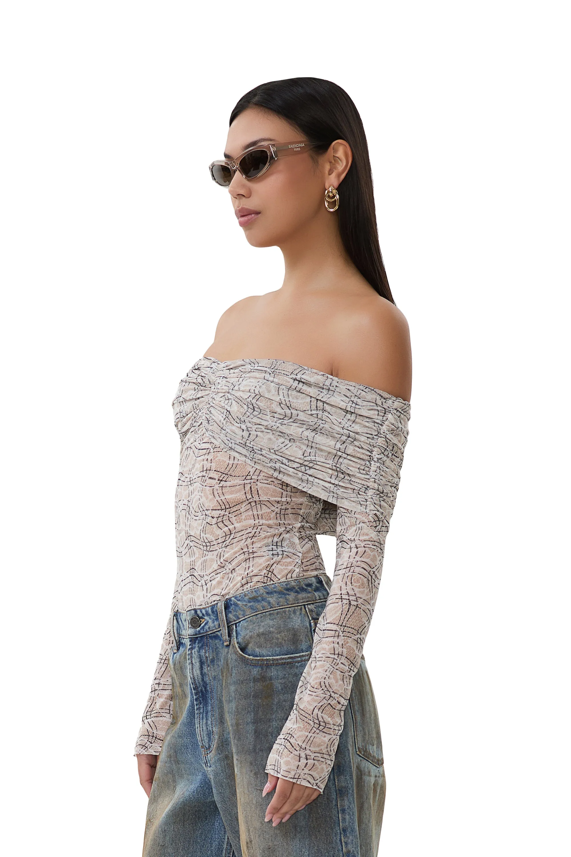 Lilith Top - Lace Plaid sold by AFRM product image thumbnail 3