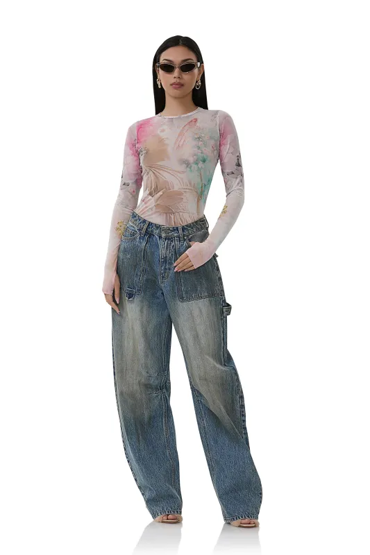 Kaylee Top - Spring Statue sold by AFRM