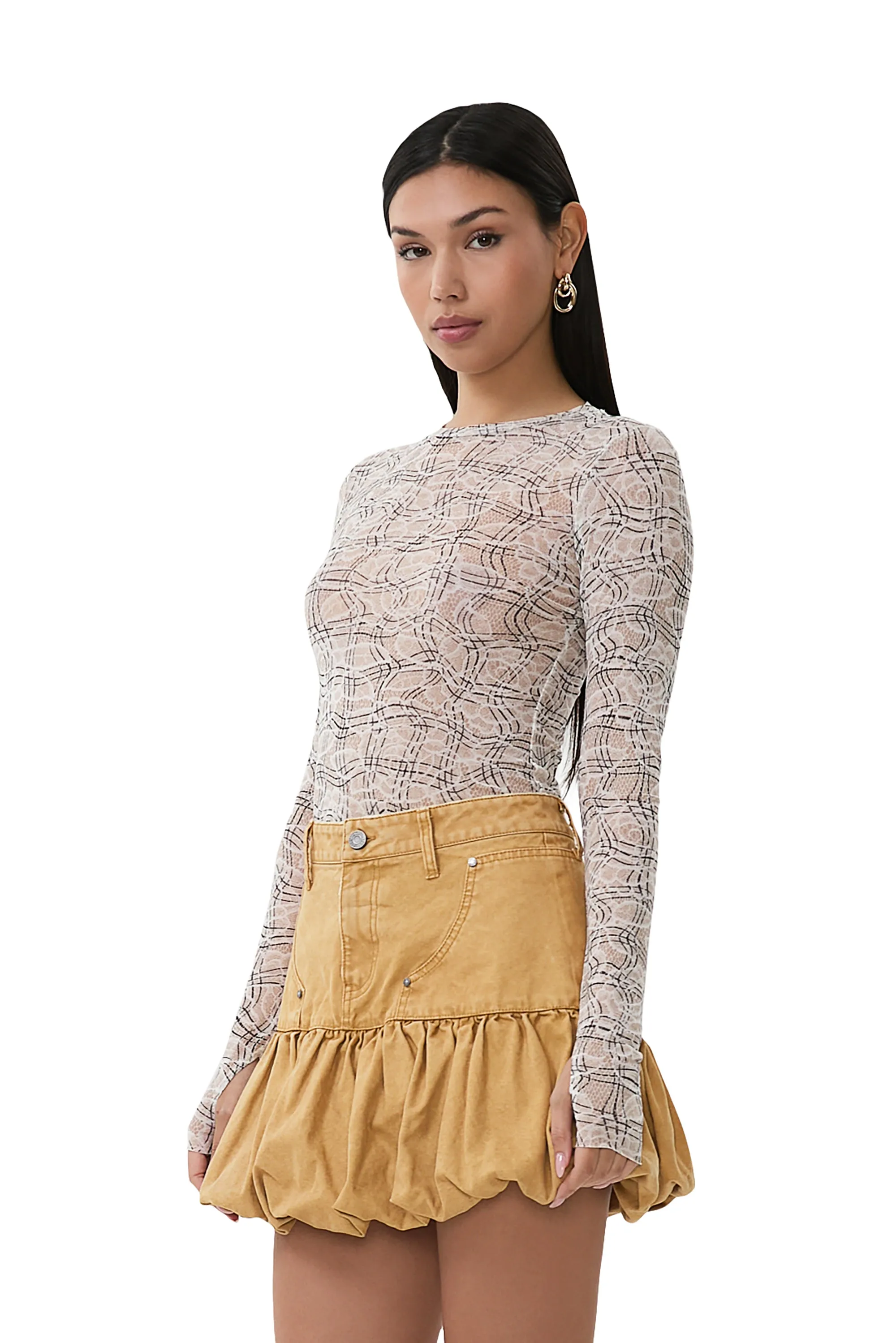 Kaylee Top - Lace Plaid sold by AFRM product image thumbnail 2