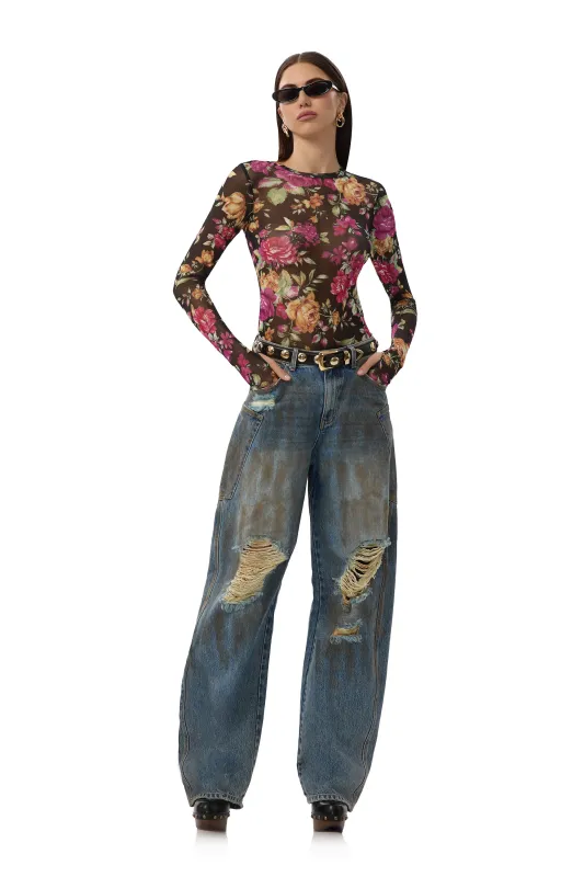 Kaylee Top - Dusted Floral sold by AFRM