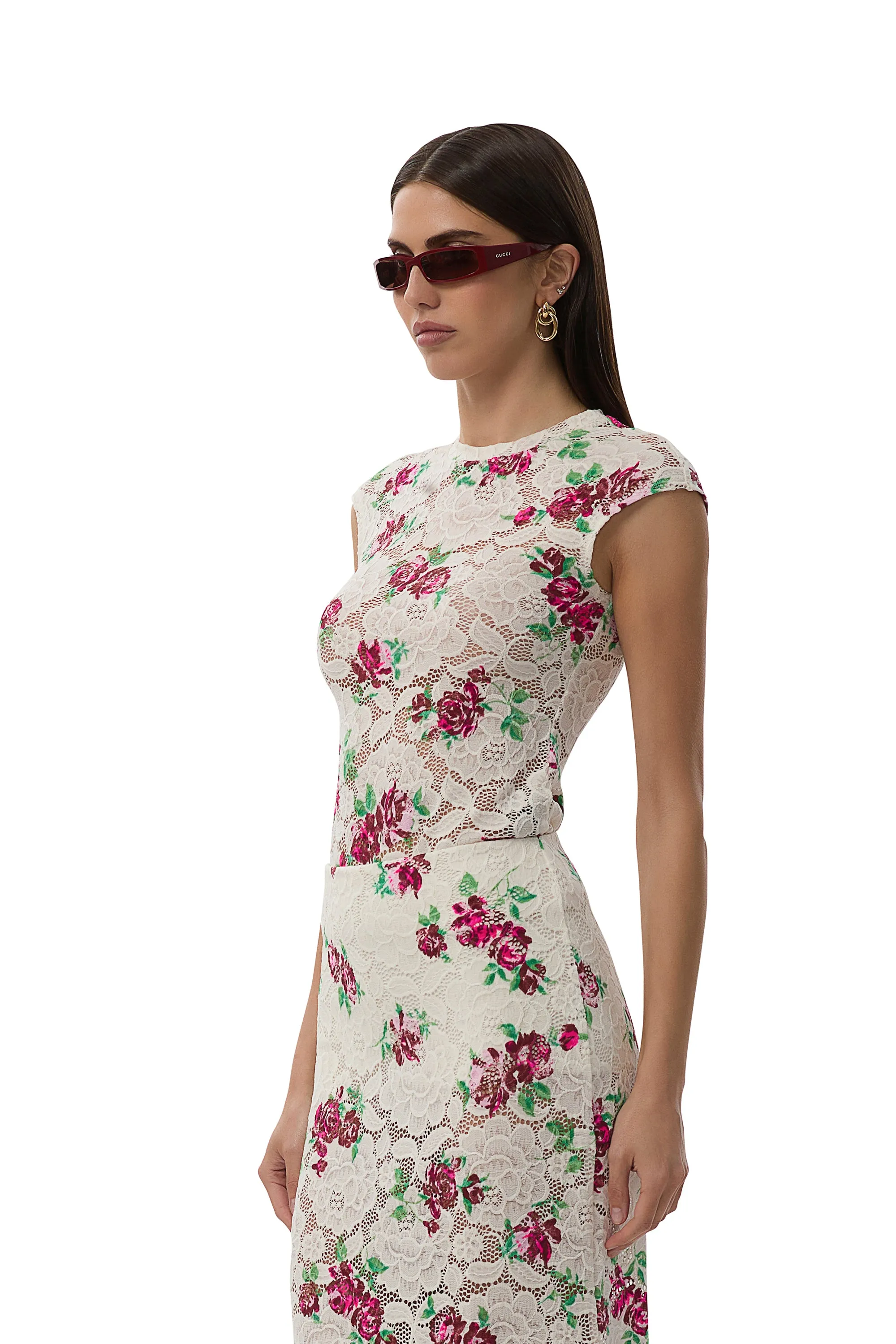 Nina Crochet Lace Top - Romance Rose sold by AFRM product image thumbnail 2