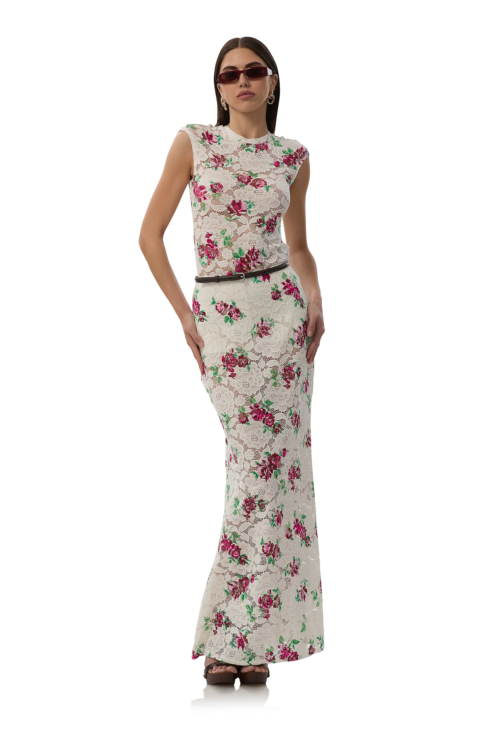 Nina Crochet Lace Top - Romance Rose sold by AFRM