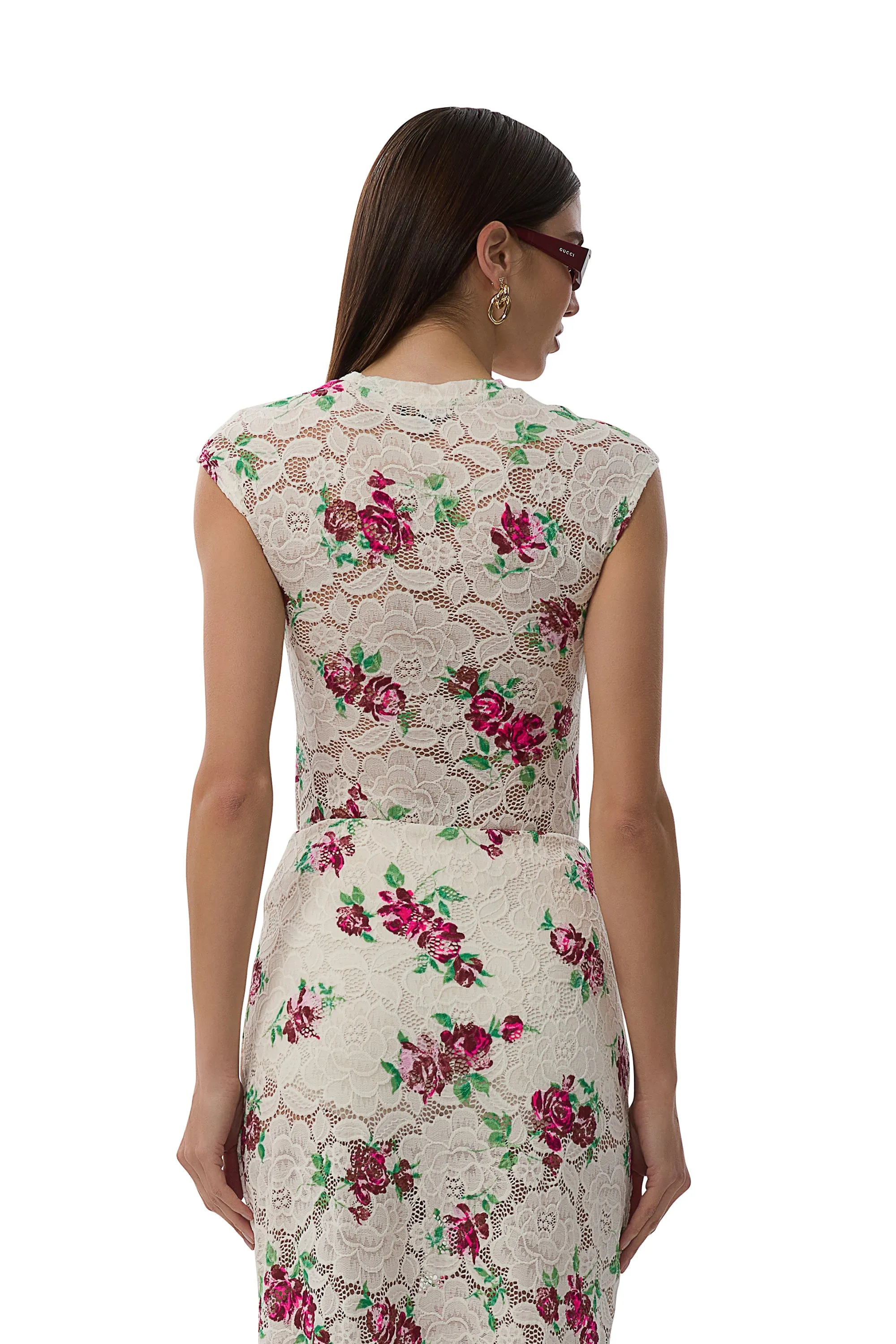 Nina Crochet Lace Top - Romance Rose sold by AFRM product image thumbnail 4