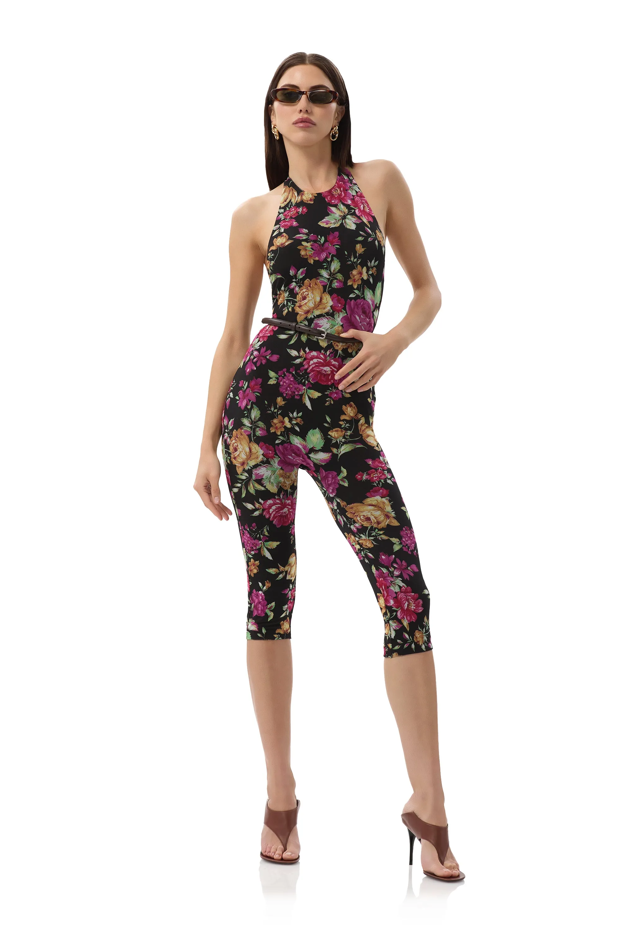 Lucia Catsuit - Dusted Floral sold by AFRM
