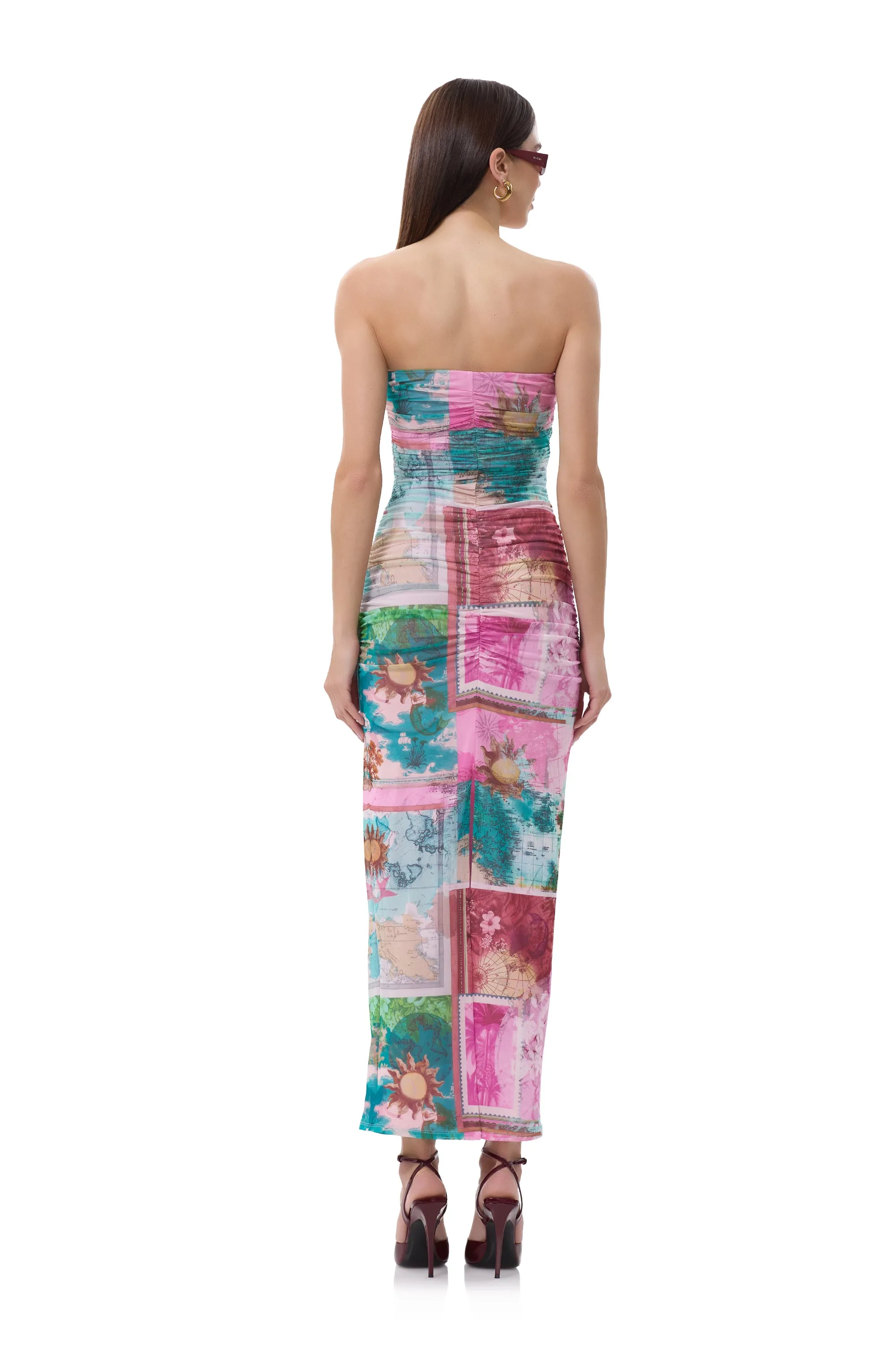 Marlo Dress - Tropic Postcard sold by AFRM product image thumbnail 4