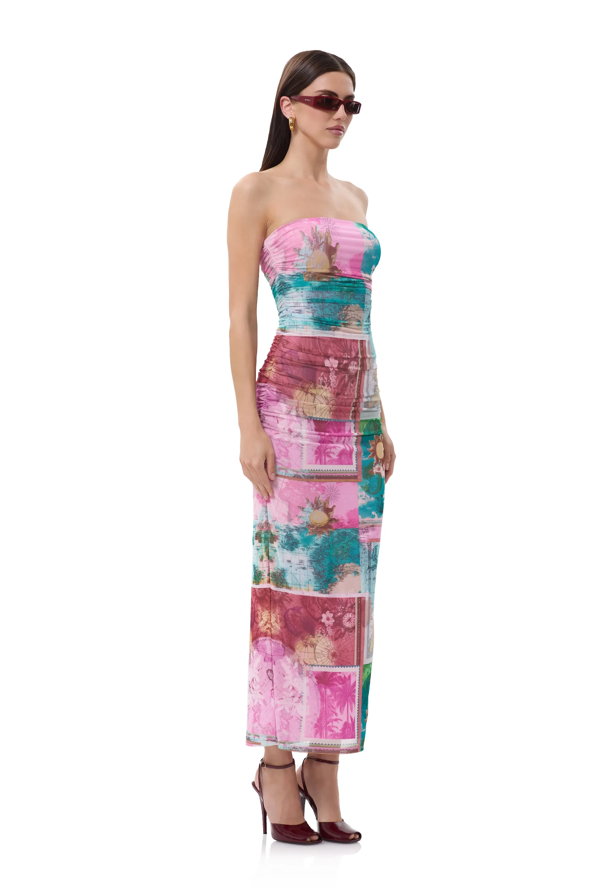 Marlo Dress - Tropic Postcard sold by AFRM product image thumbnail 2