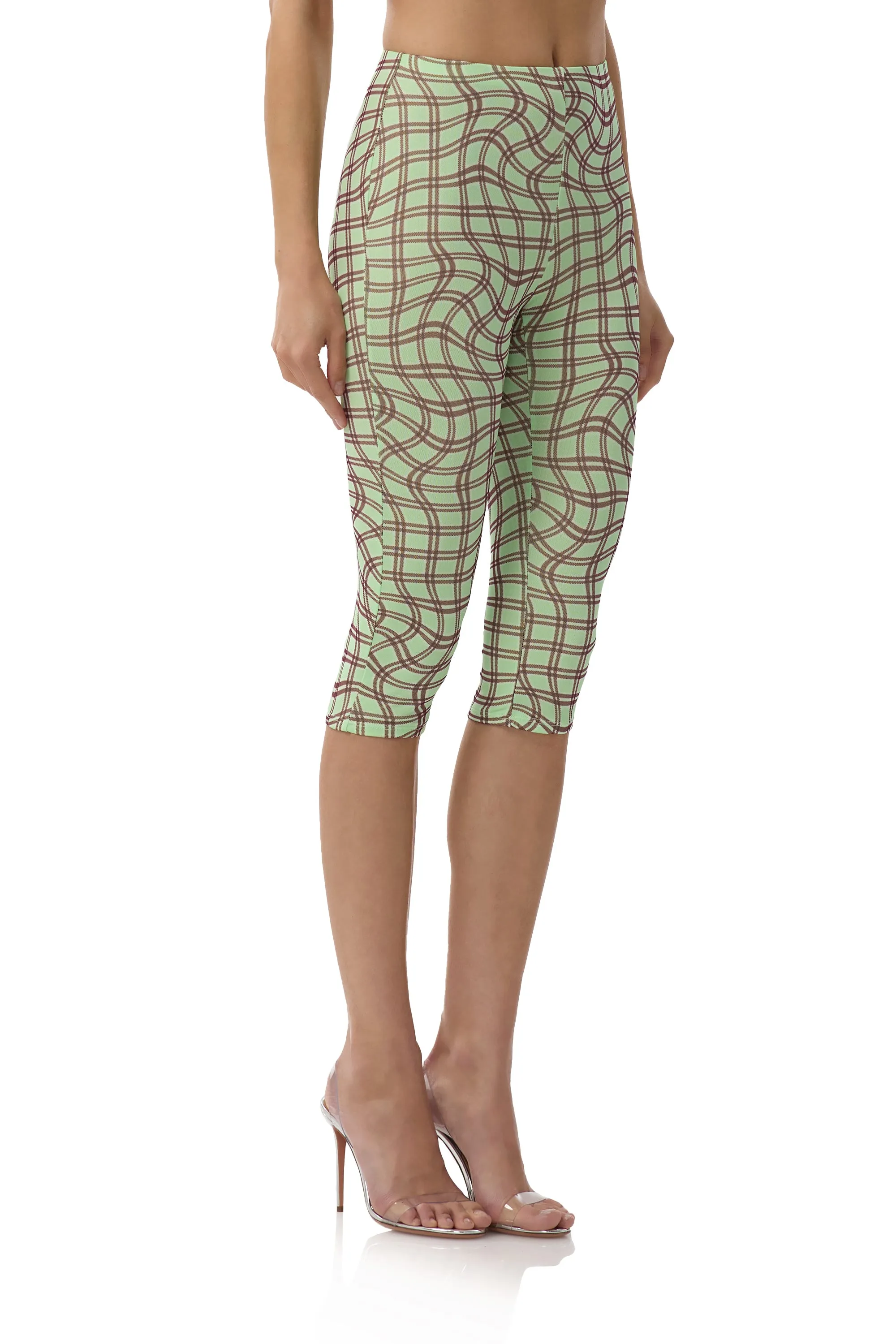 Gianna Capri Pant - Mint Plaid sold by AFRM product image thumbnail 4