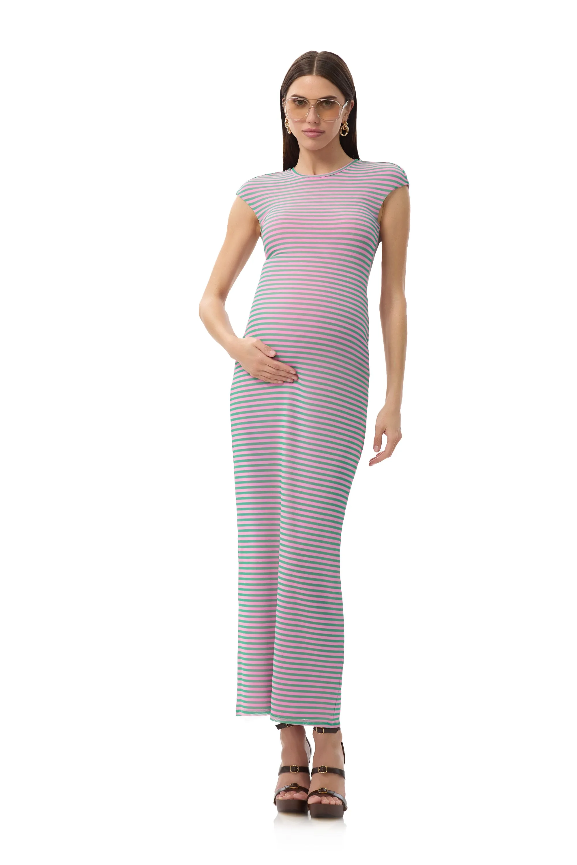 Cody Dress - Rose Stripe sold by AFRM product image thumbnail 2