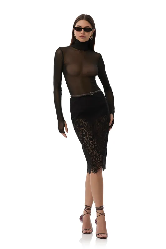 Arista Skirt - Noir sold by AFRM