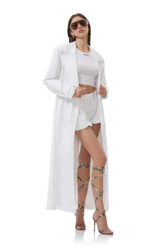 Earhart Trench Coat - Bright White sold by AFRM
