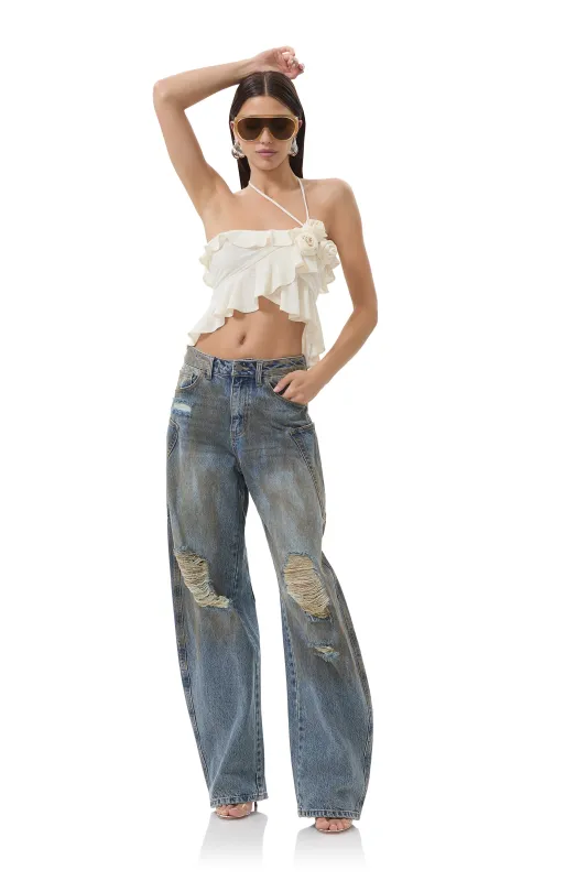 Cozette Top - Gardenia made by AFRM