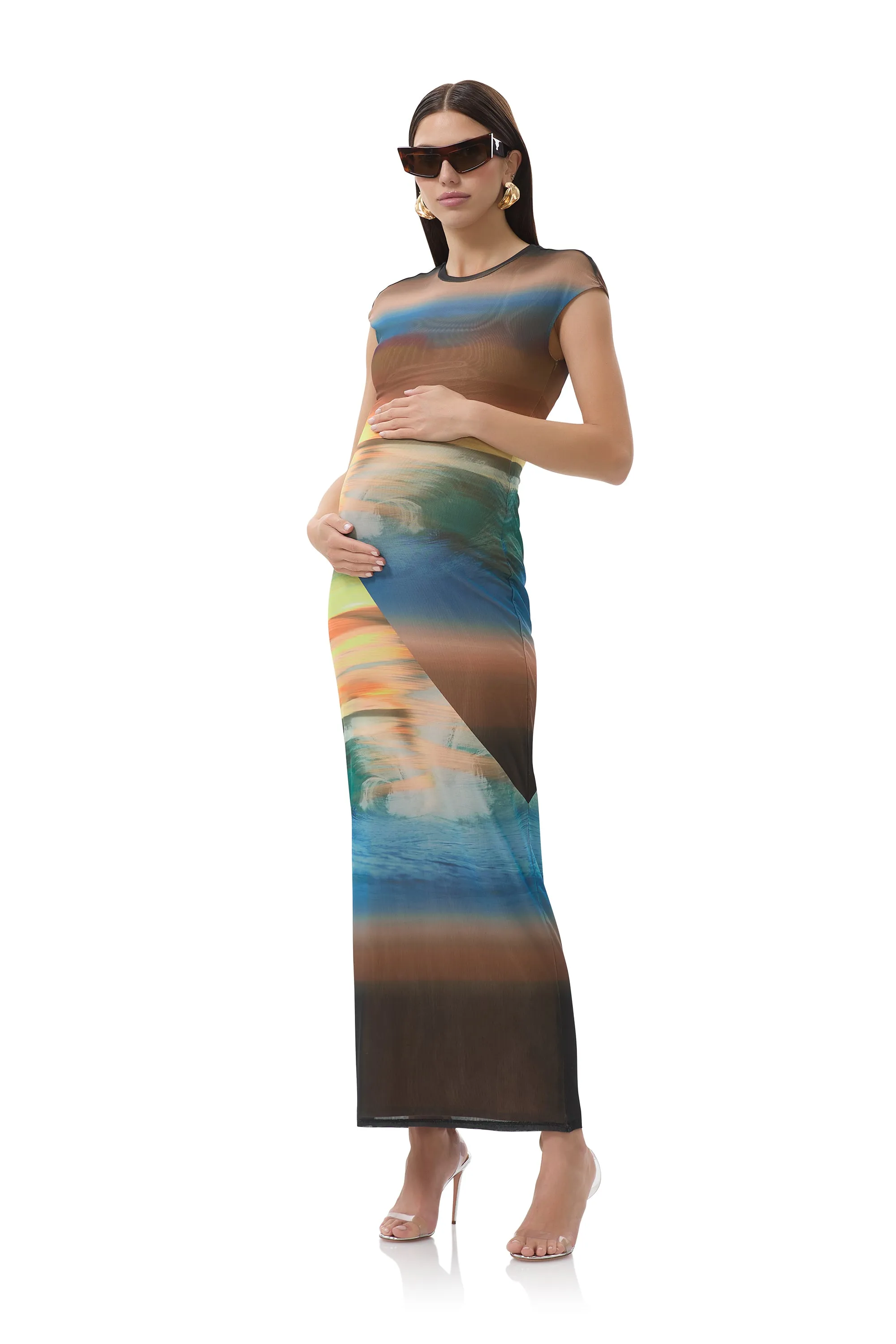 Cody Dress - Ocean Ombre sold by AFRM