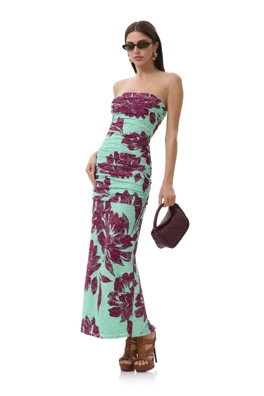 Marlo Dress - Aqua Tropical sold by AFRM