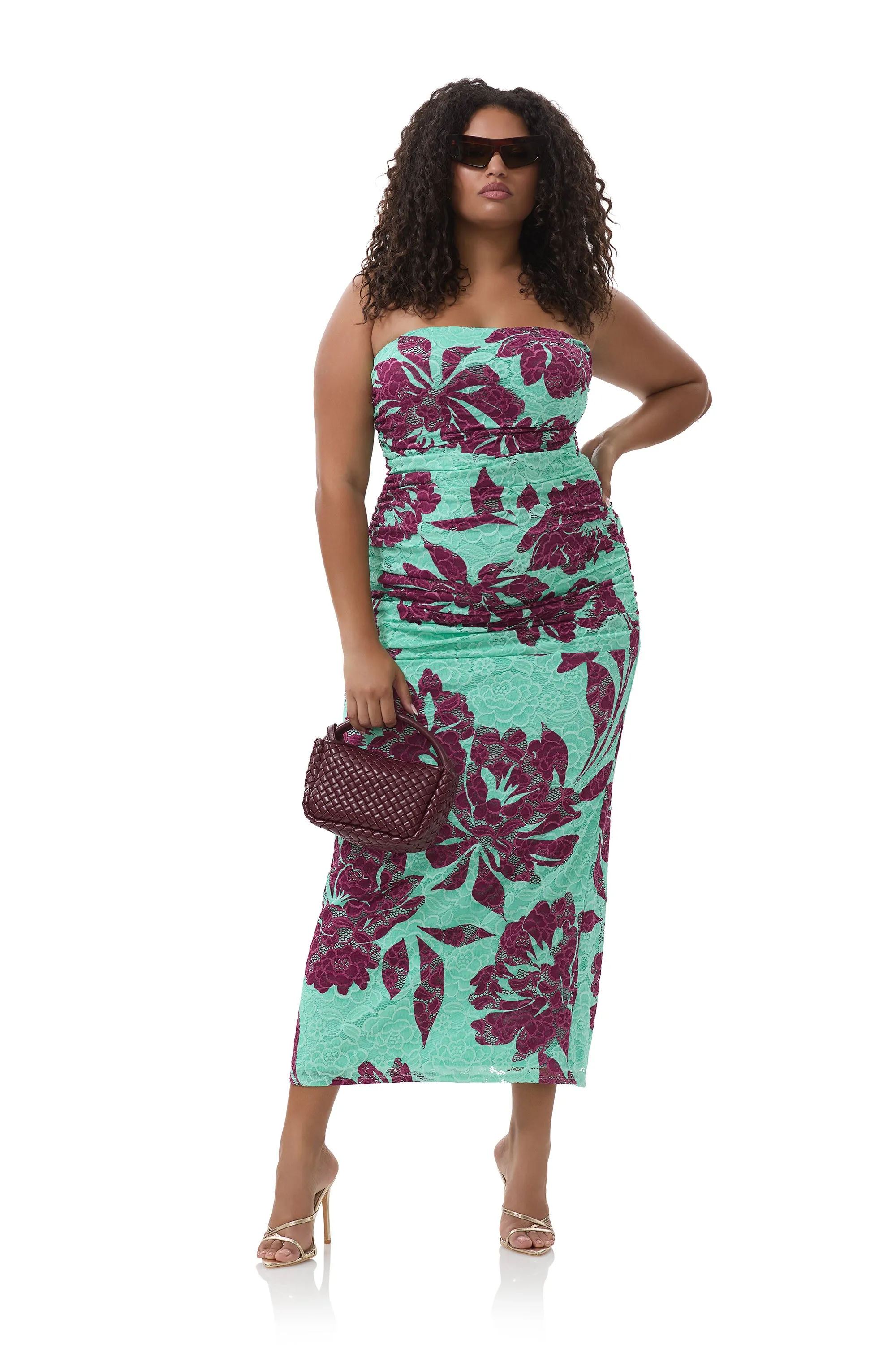 Marlo Dress - Aqua Tropical sold by AFRM product image thumbnail 2