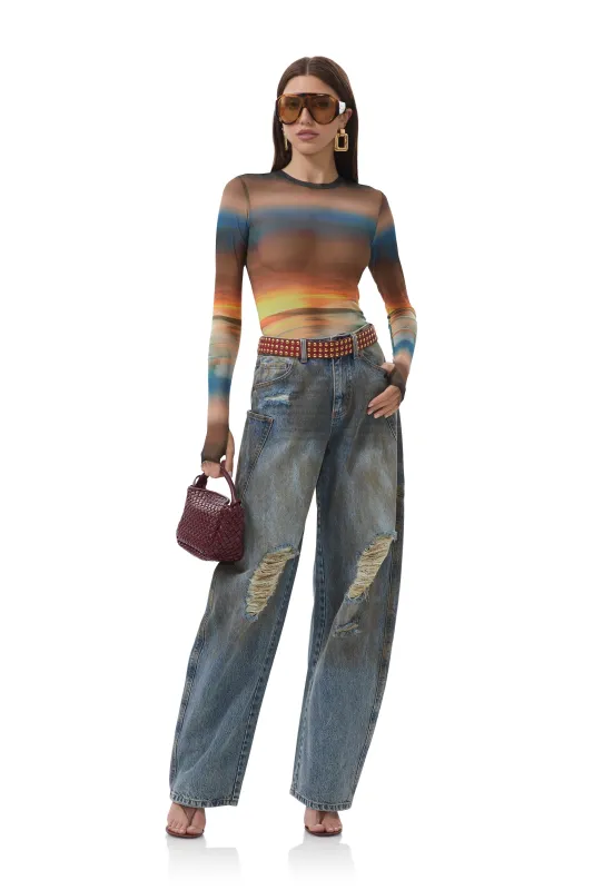 Kaylee Top - Ocean Ombre sold by AFRM