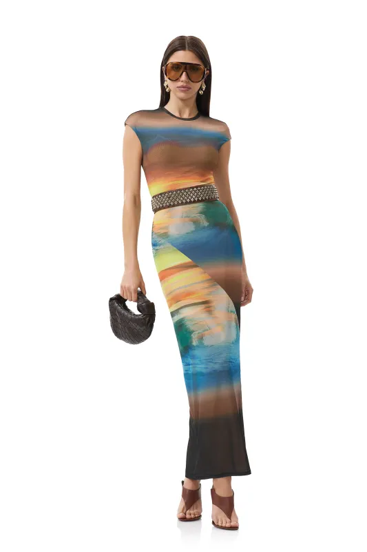 Cody Dress - Ocean Ombre sold by AFRM