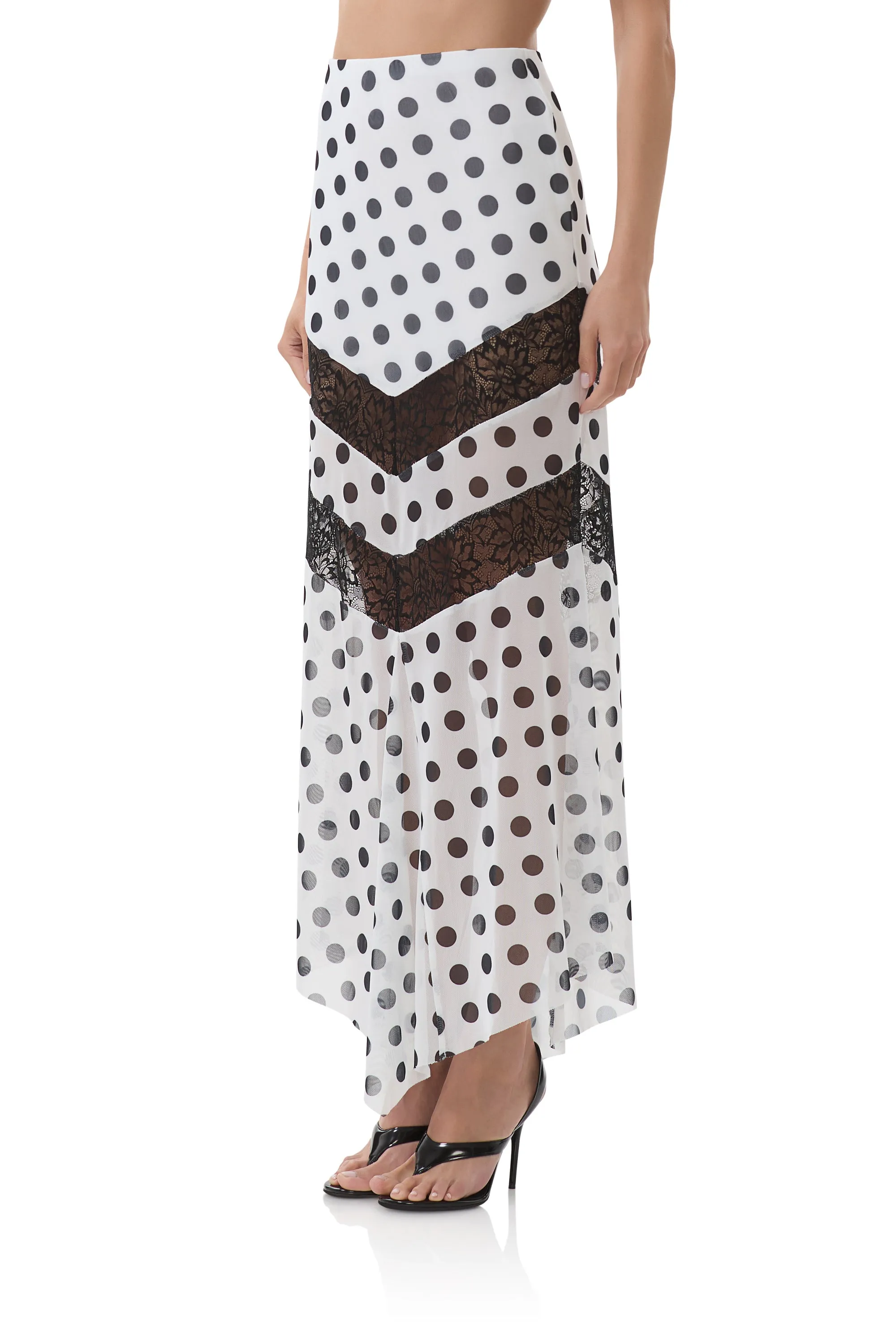 Chelsea Skirt - Blanc Dot sold by AFRM product image thumbnail 4