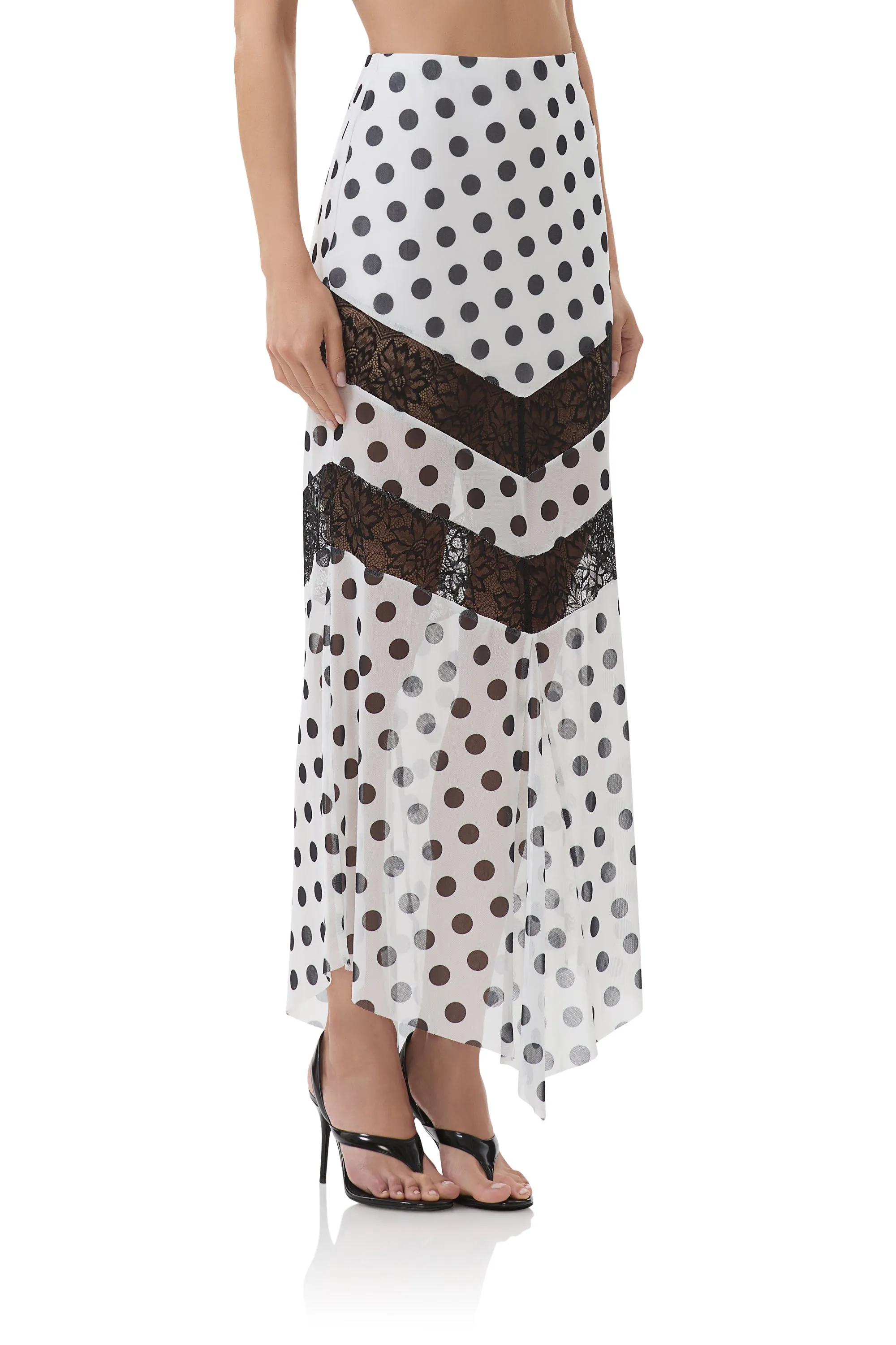 Chelsea Skirt - Blanc Dot sold by AFRM product image thumbnail 3