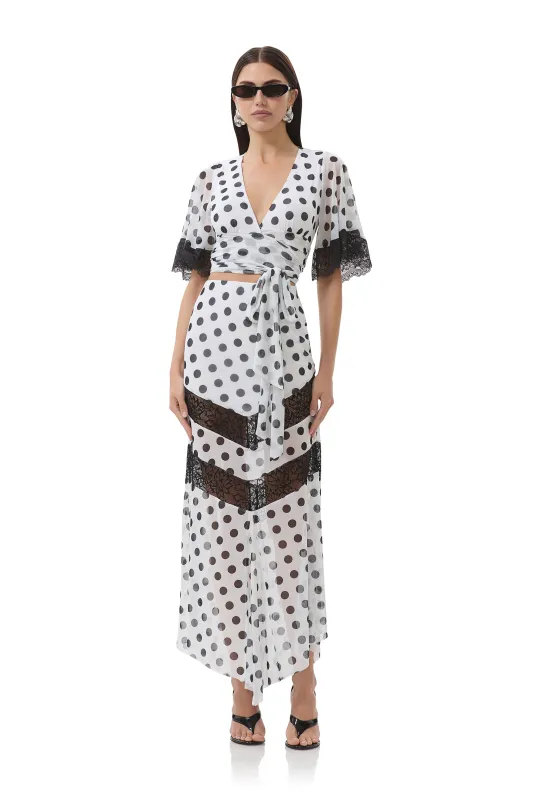 Chelsea Skirt - Blanc Dot made by AFRM