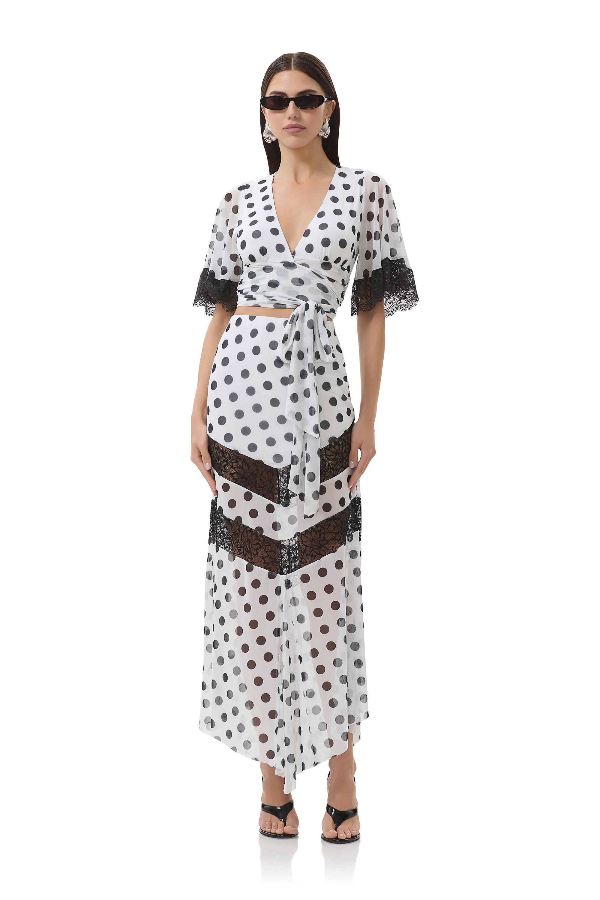 Chelsea Skirt - Blanc Dot sold by AFRM